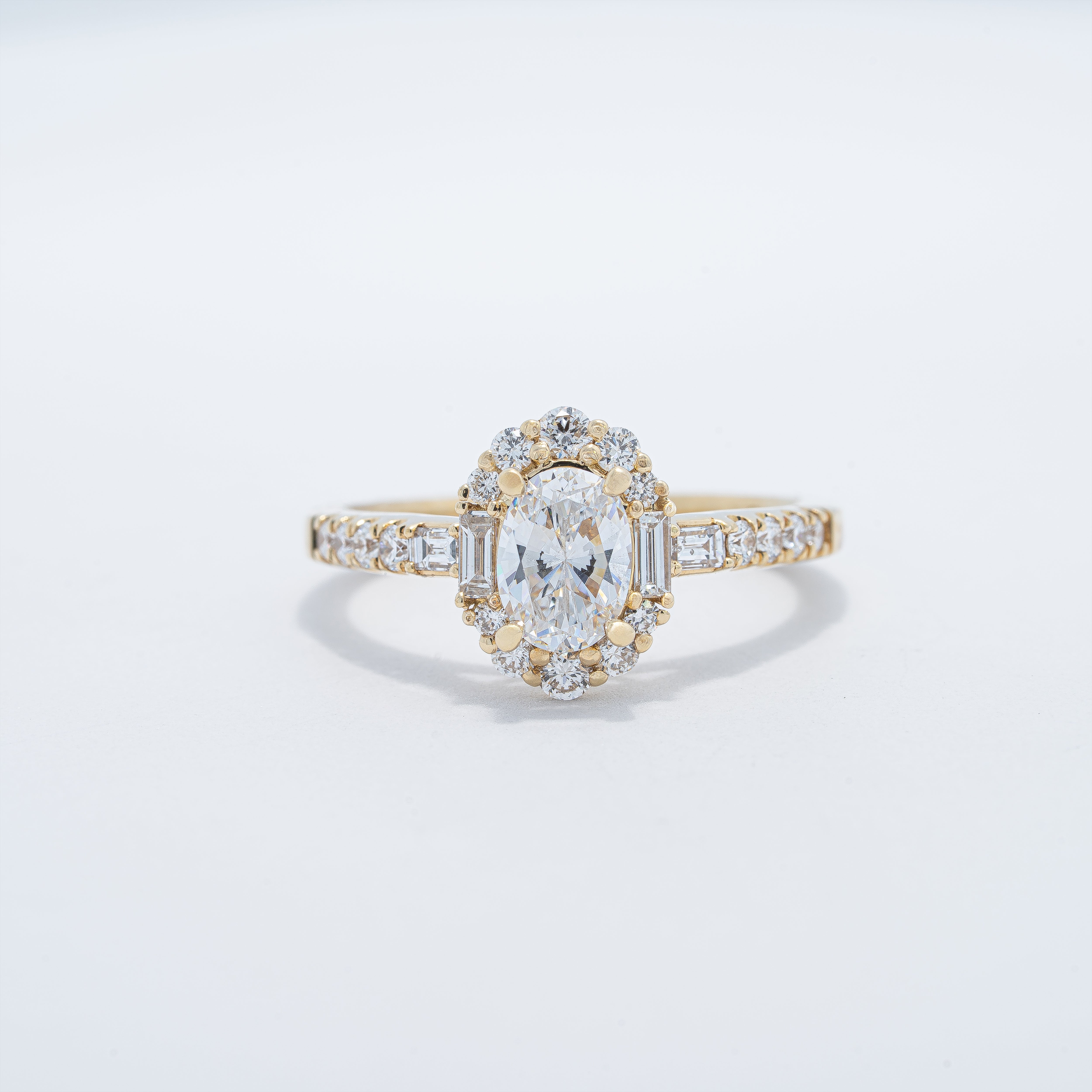 Fancy Halo Semi-Mount Engagement Ring