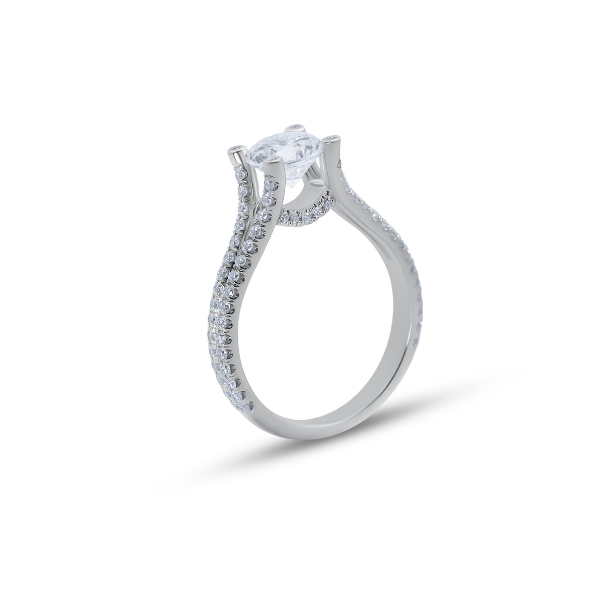Vintage Split Shank Engagement Ring