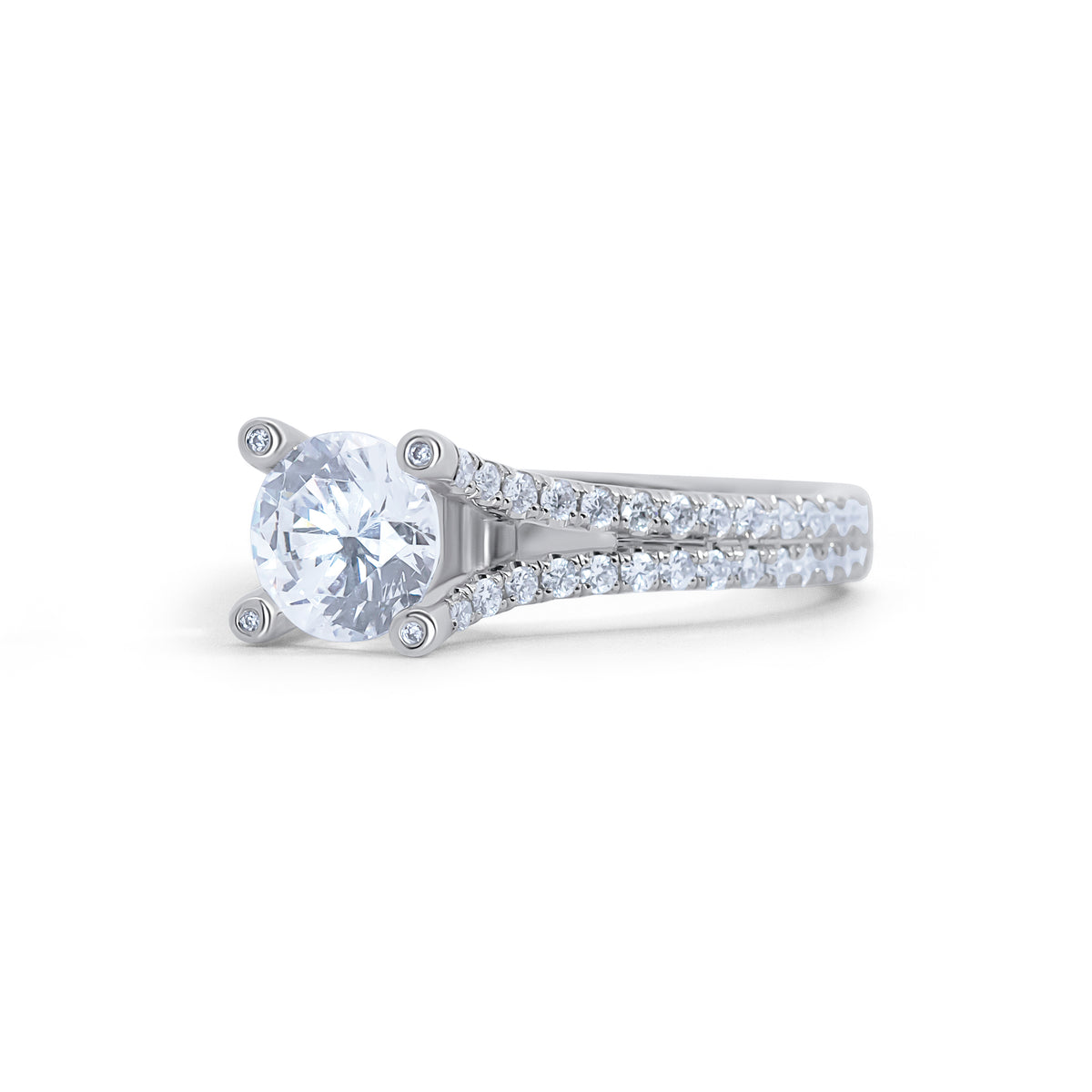 Vintage Split Shank Engagement Ring