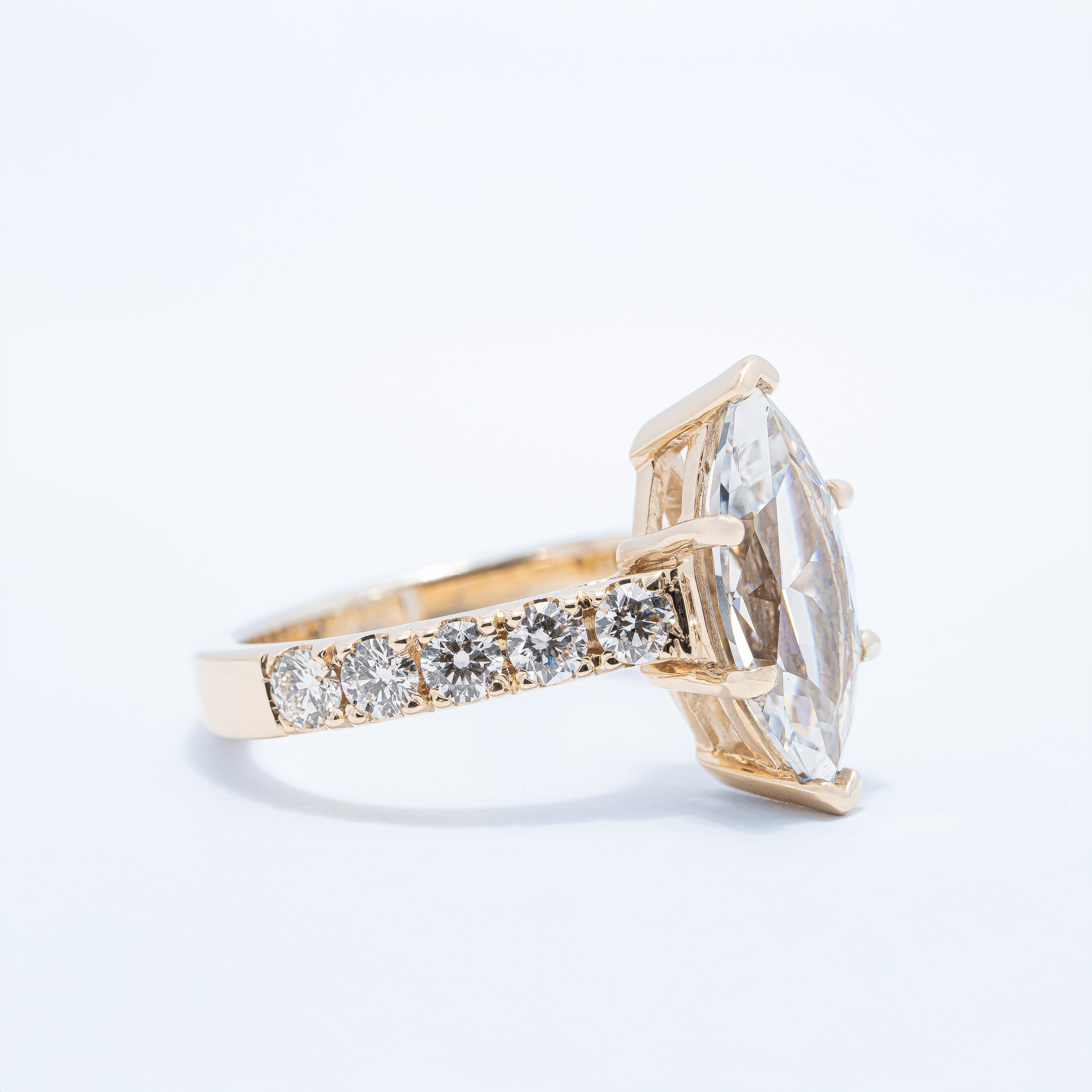 Contemporary Marquise Engagement Ring