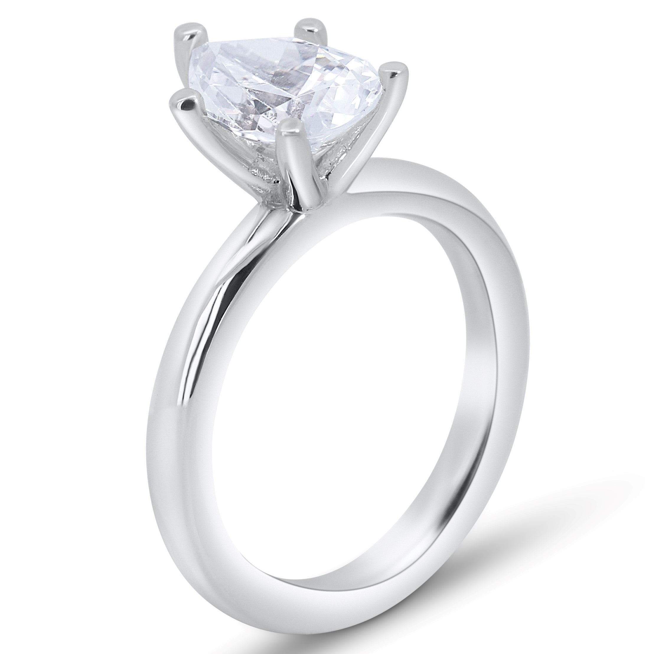 Pear Shaped Solitaire Engagement Ring