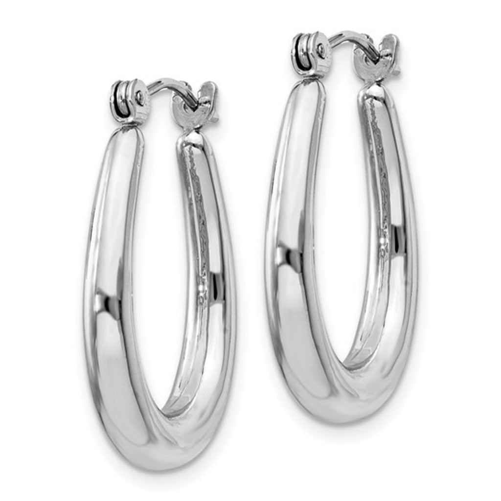 Modern Oval Hoop Earrings