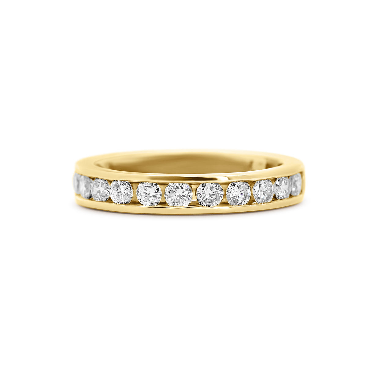 14K Yellow Gold Channel-Set Diamond Wedding Band | 3/4 CTW