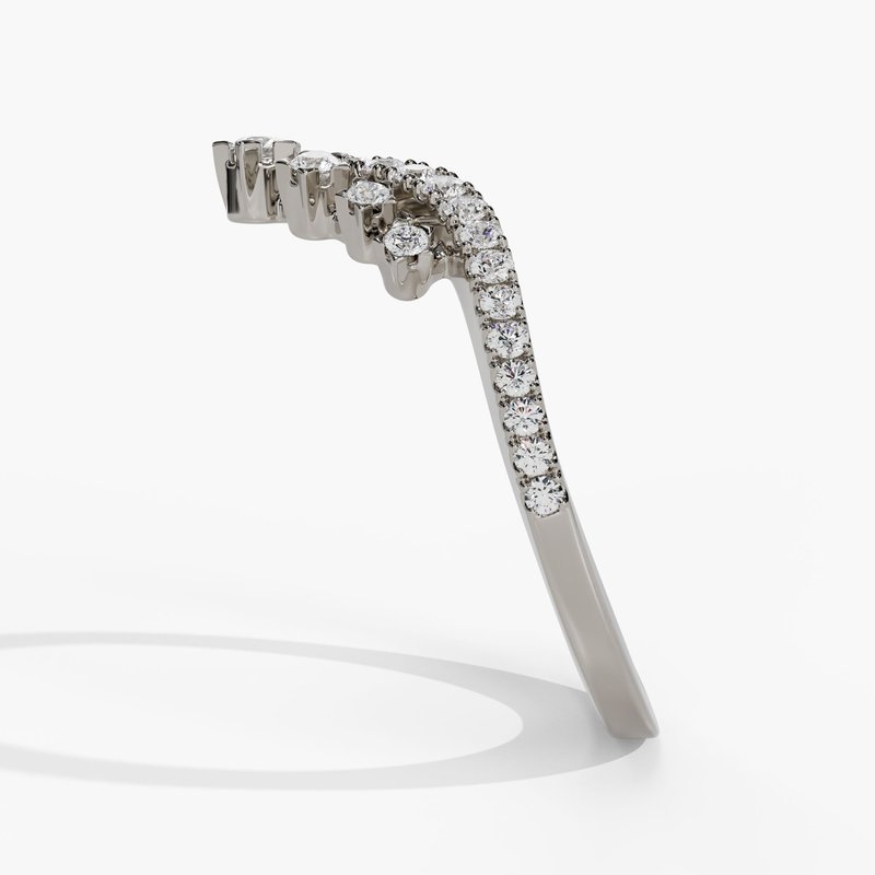 14K Star Crown Diamond Weddings Band