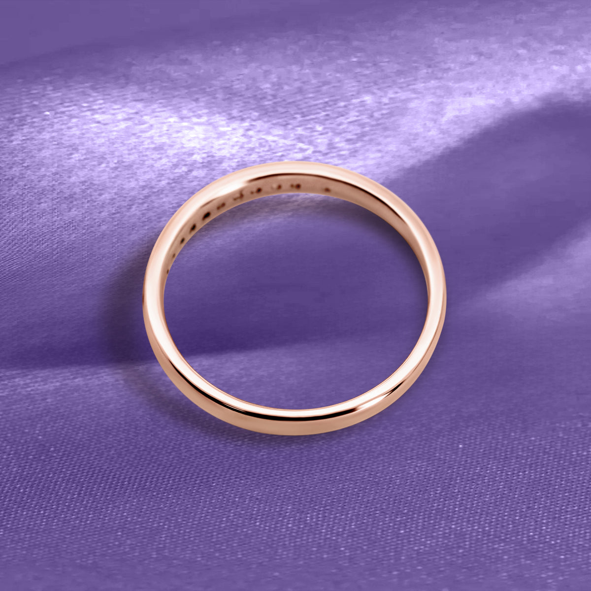 14K Rose Gold Channel-Set Diamond Wedding Band | 1/4 CTW