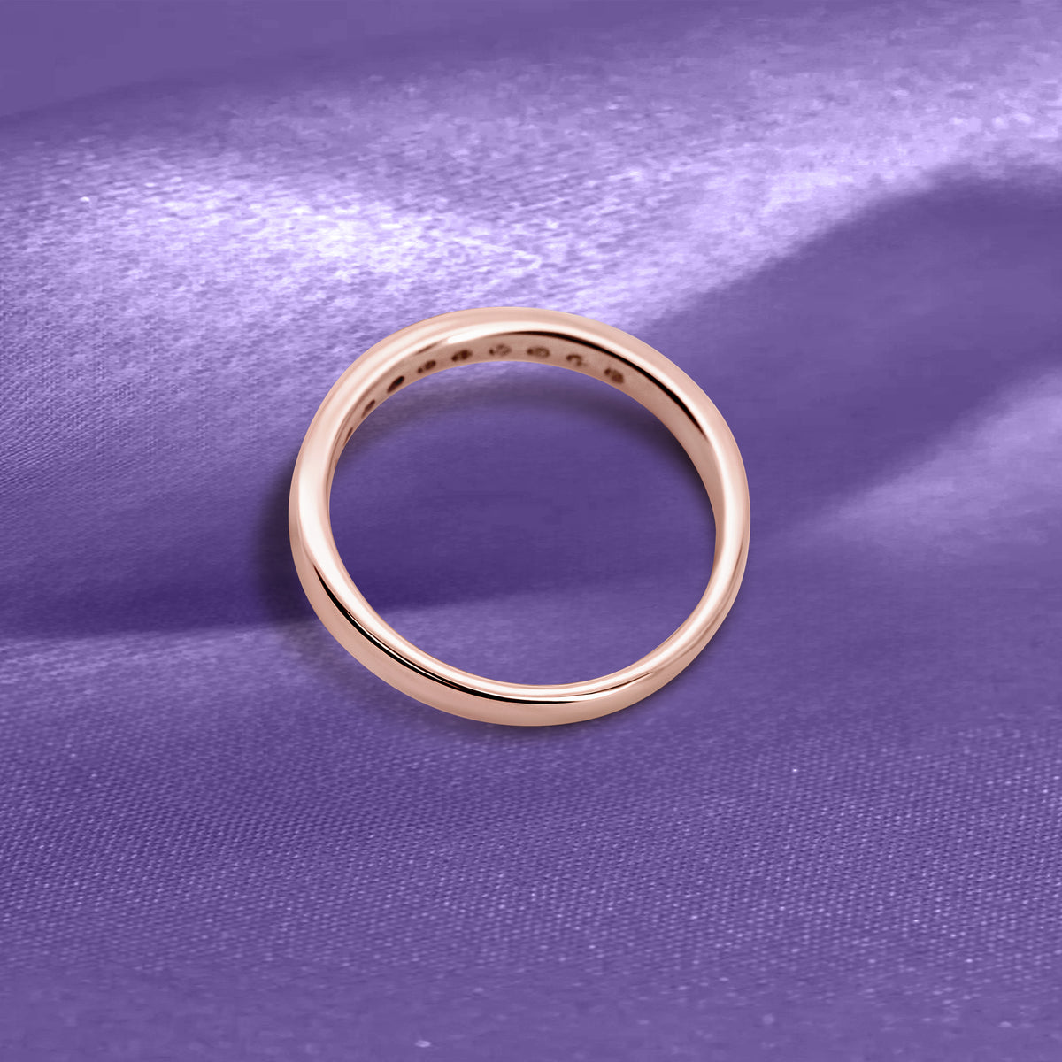 14K Rose Gold Channel-Set Diamond Wedding Band | 1/10 CTW