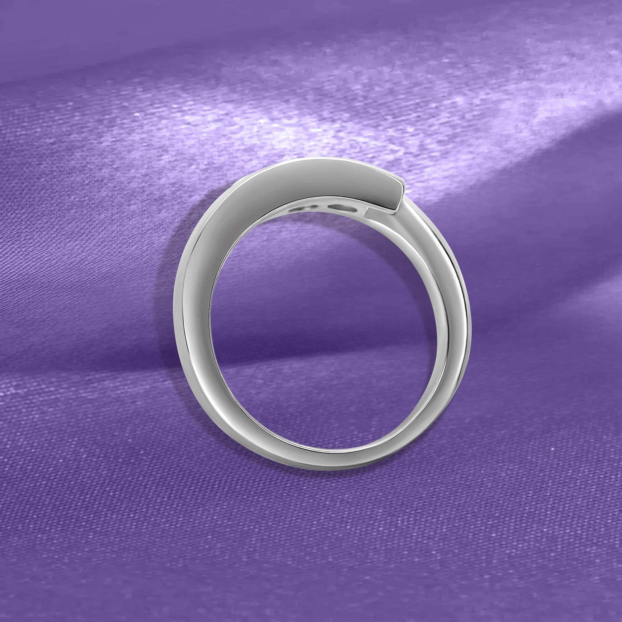 14K Three Stone Bypass Ring