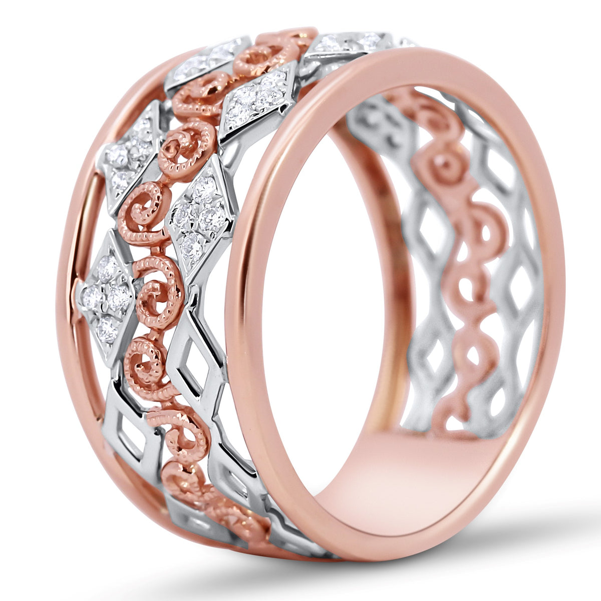 Vintage Two Tone Fashion Ring
