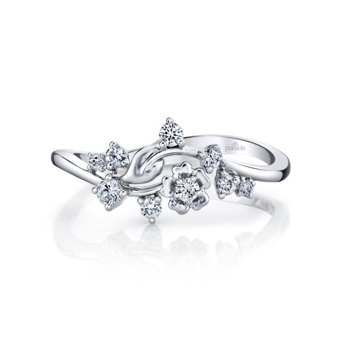 Lyria Leaves Diamond Band: Lyria Collection
