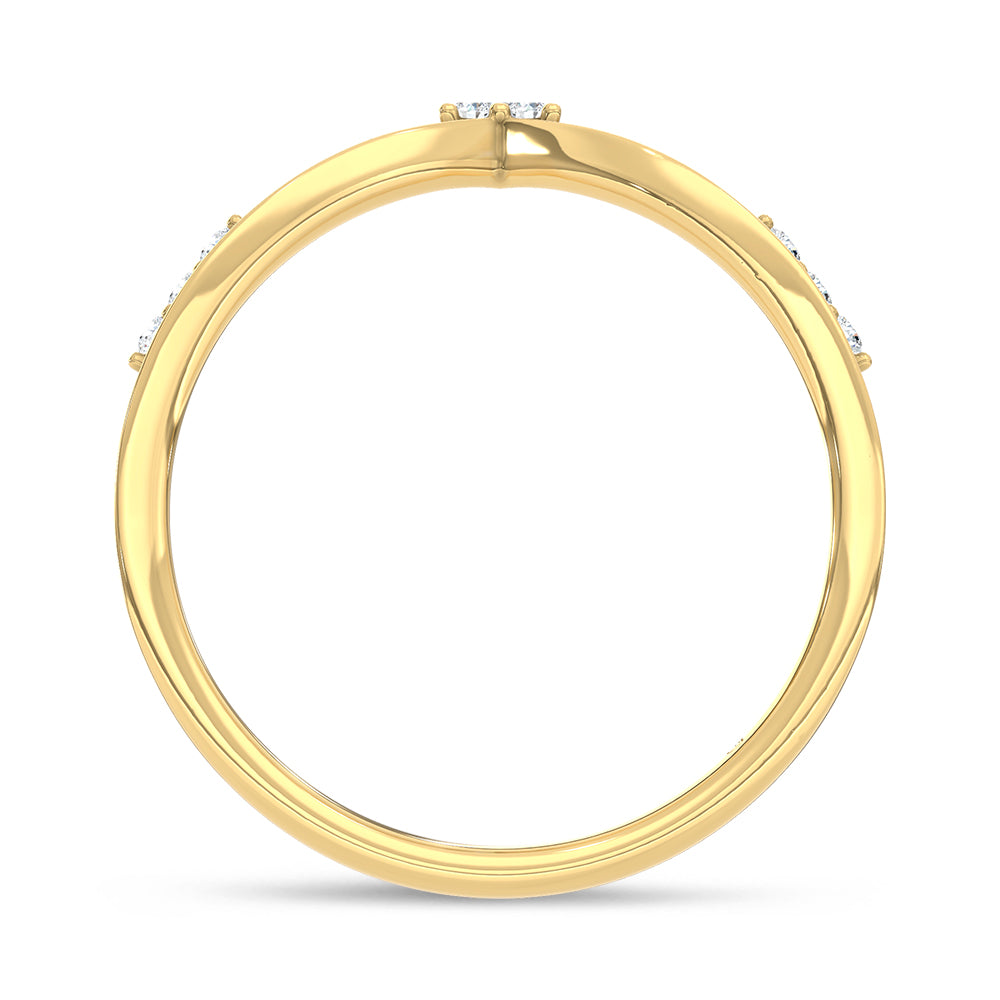 10K Laboratory Grown Diamond Chevron Band