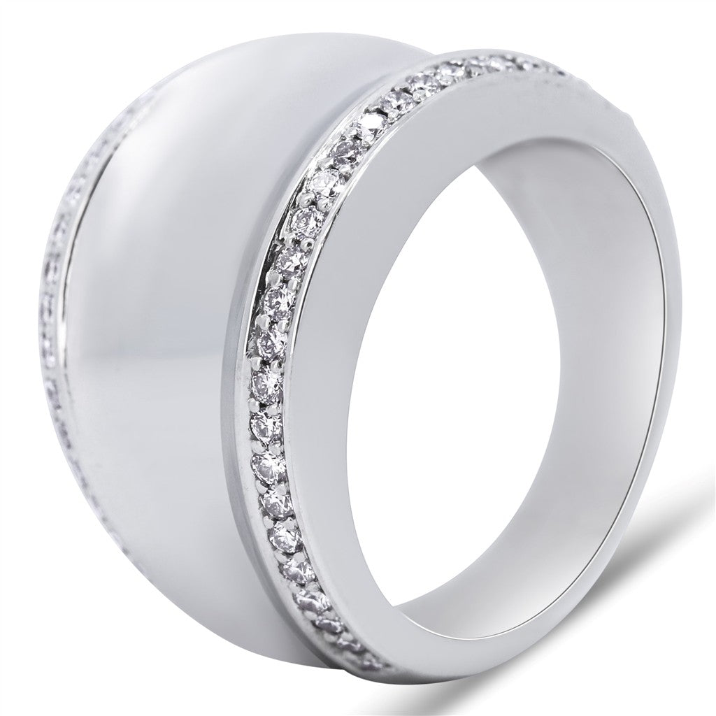 Modern Wide Band Right Hand Ring