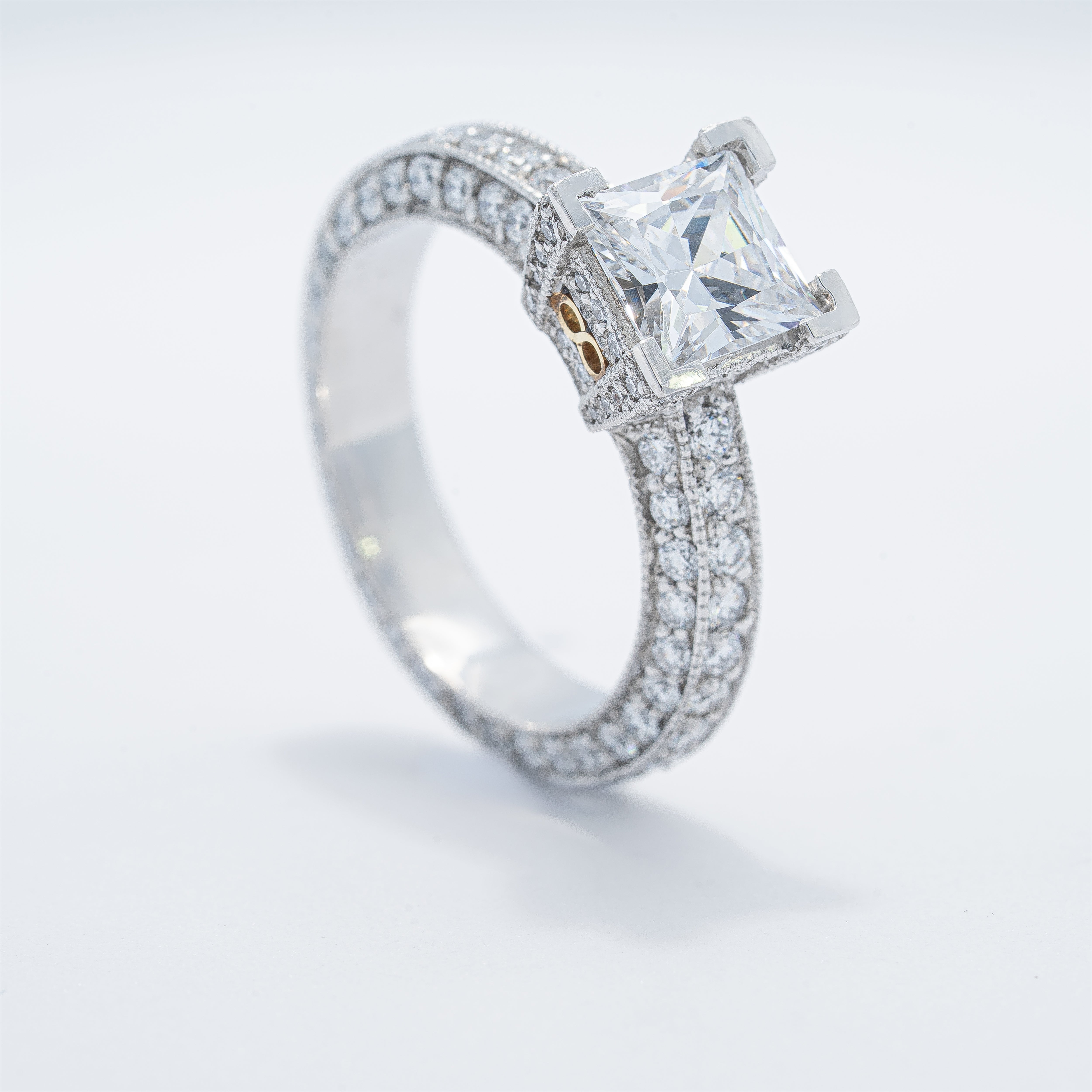 Vintage Princess Cut Engagement Ring