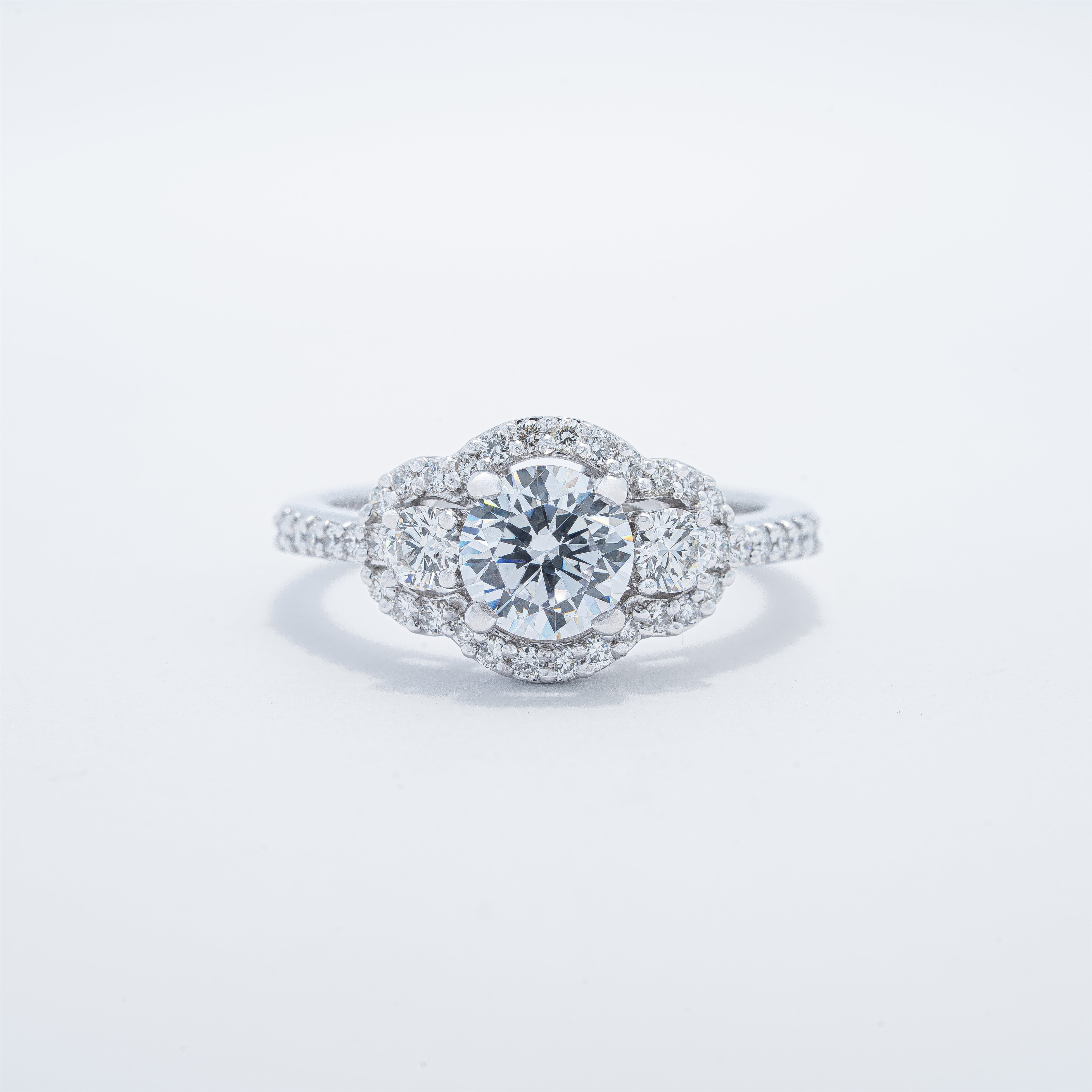 Vintage Halo Engagement Ring
