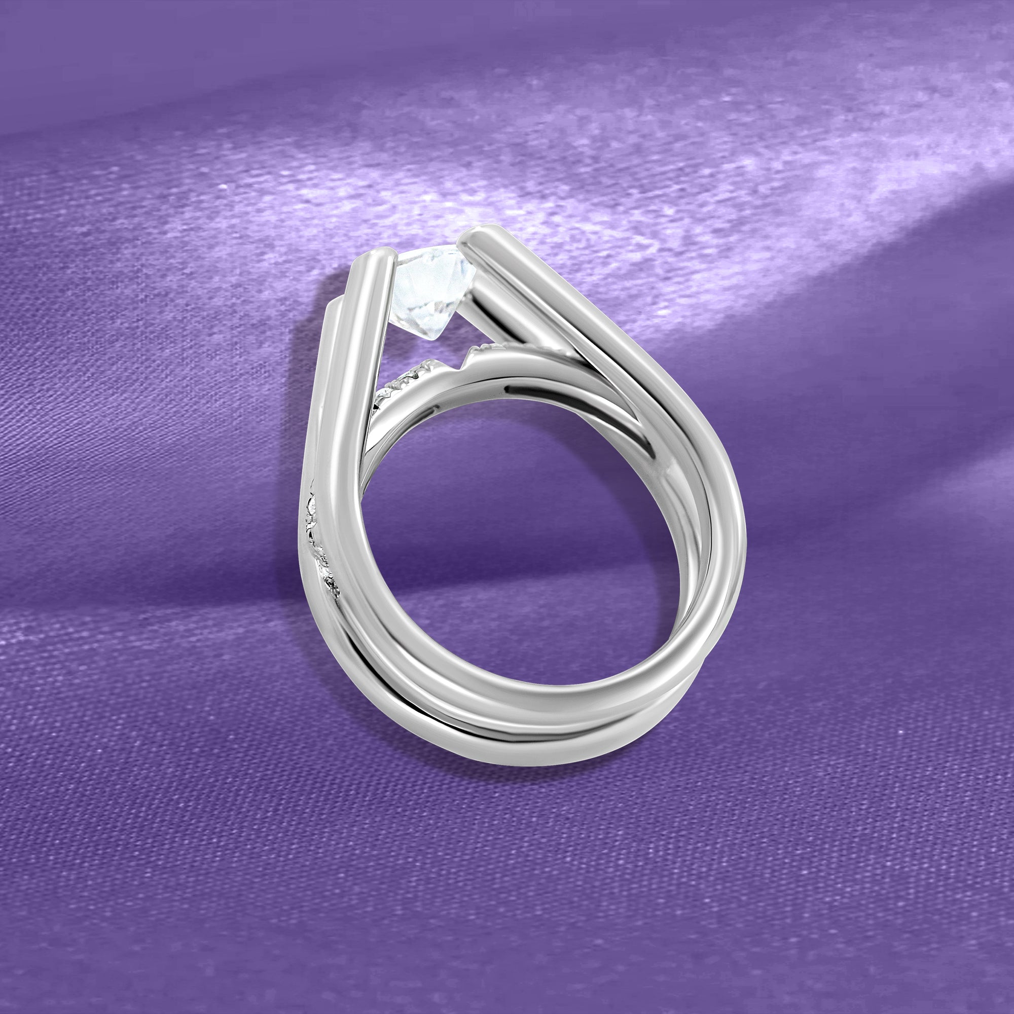 Modern Cathedral Engagement Ring