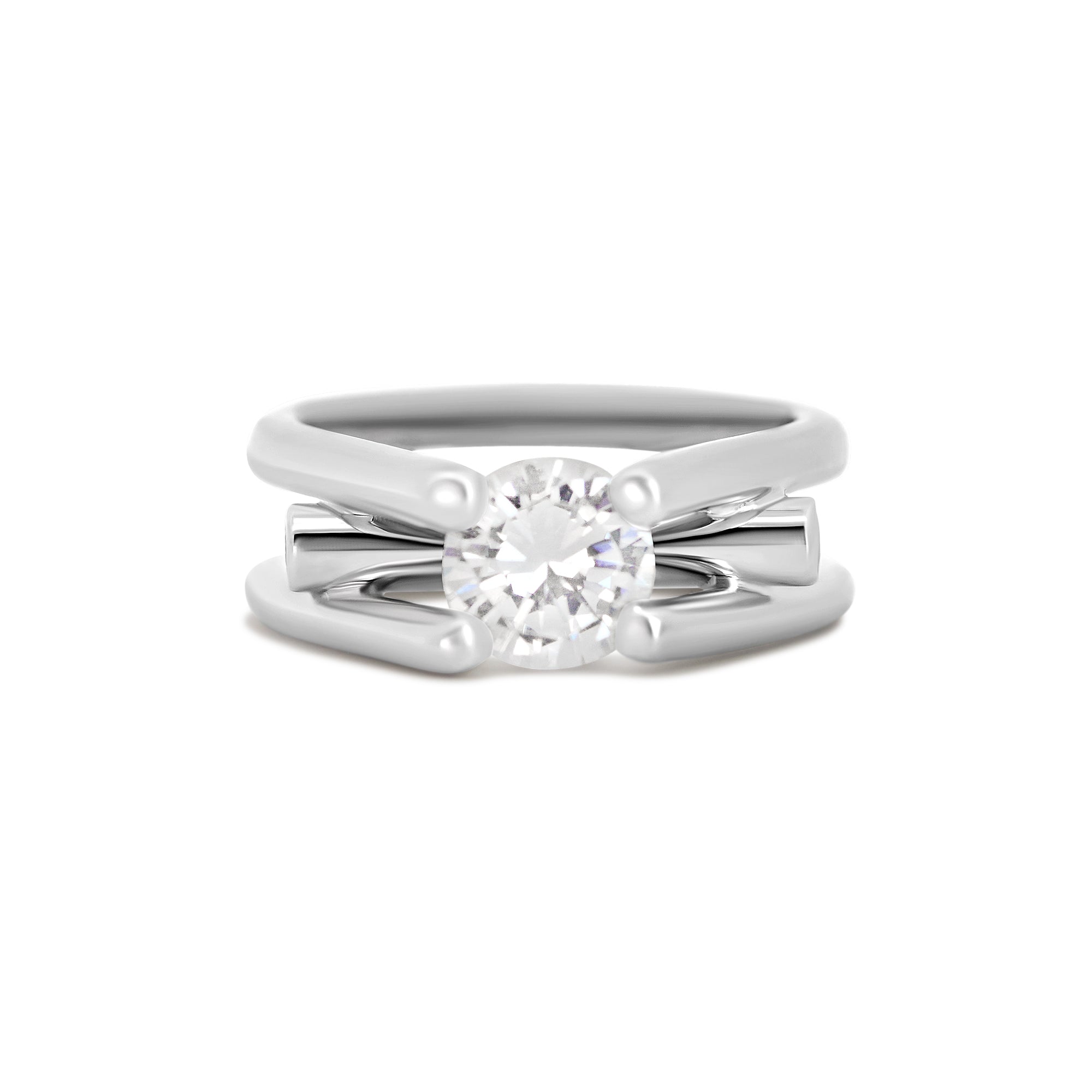 14K Modern Semi-Mount Engagement Ring