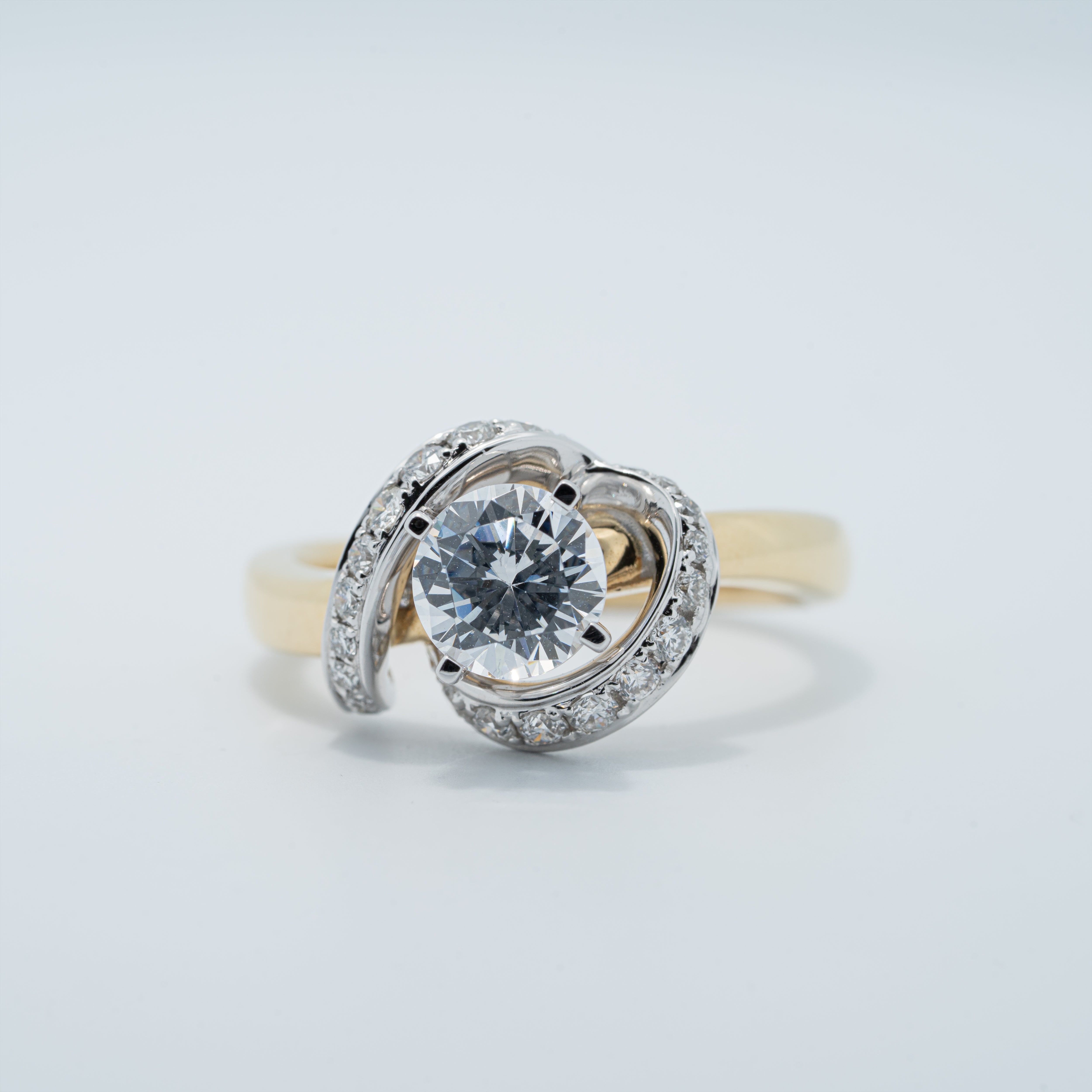 Modern Free Form Engagement Ring