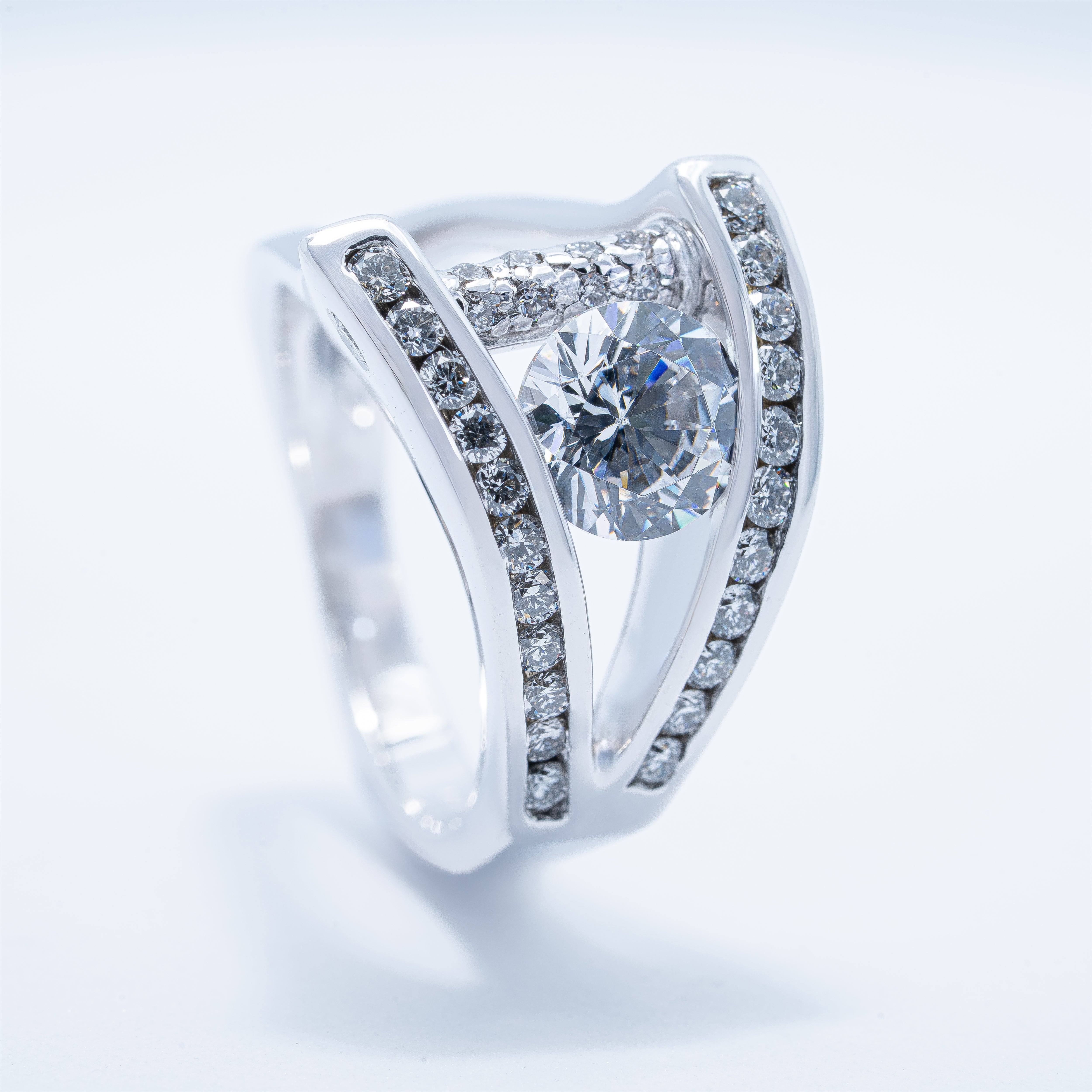 Modern Sculptural Engagement Ring