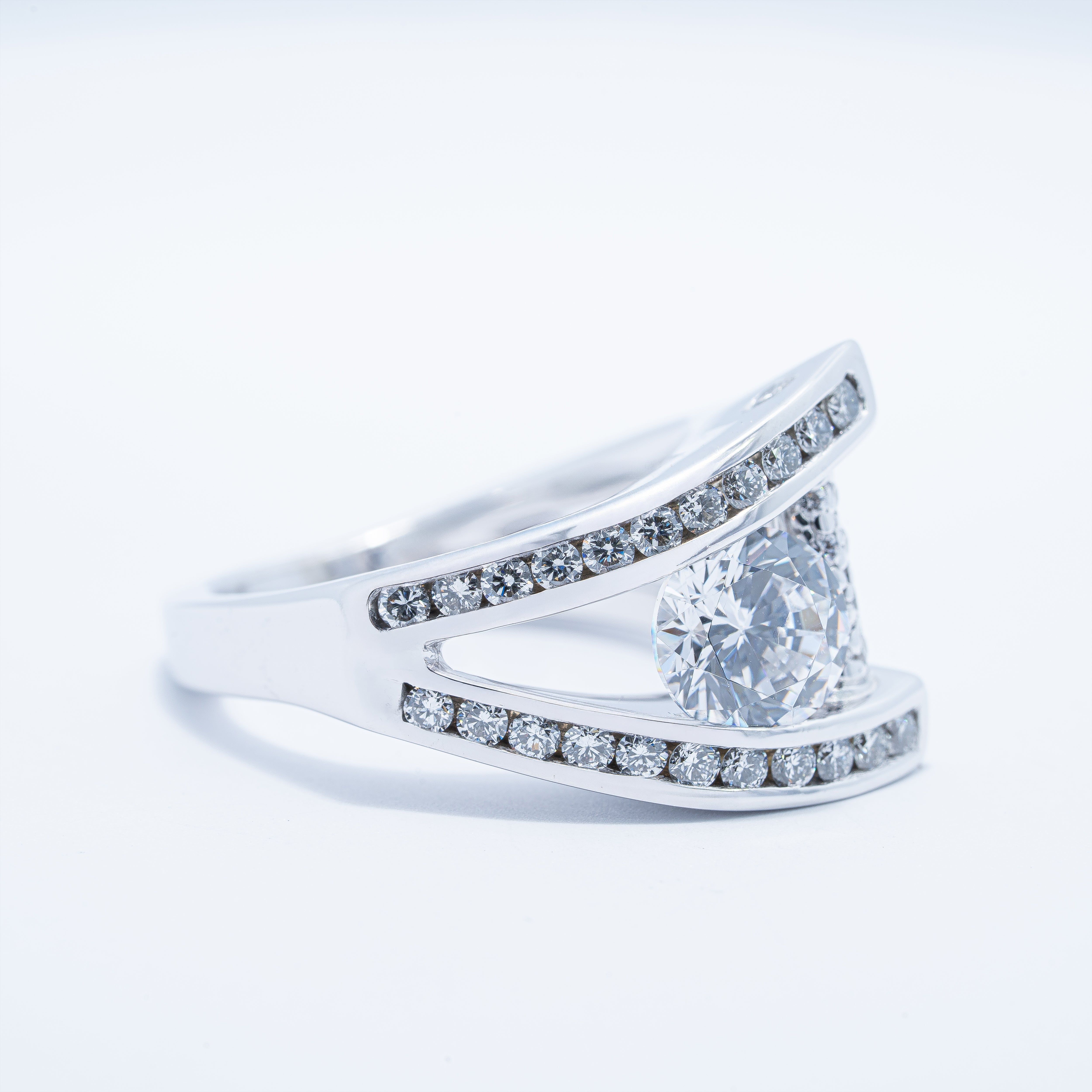 Modern Sculptural Engagement Ring