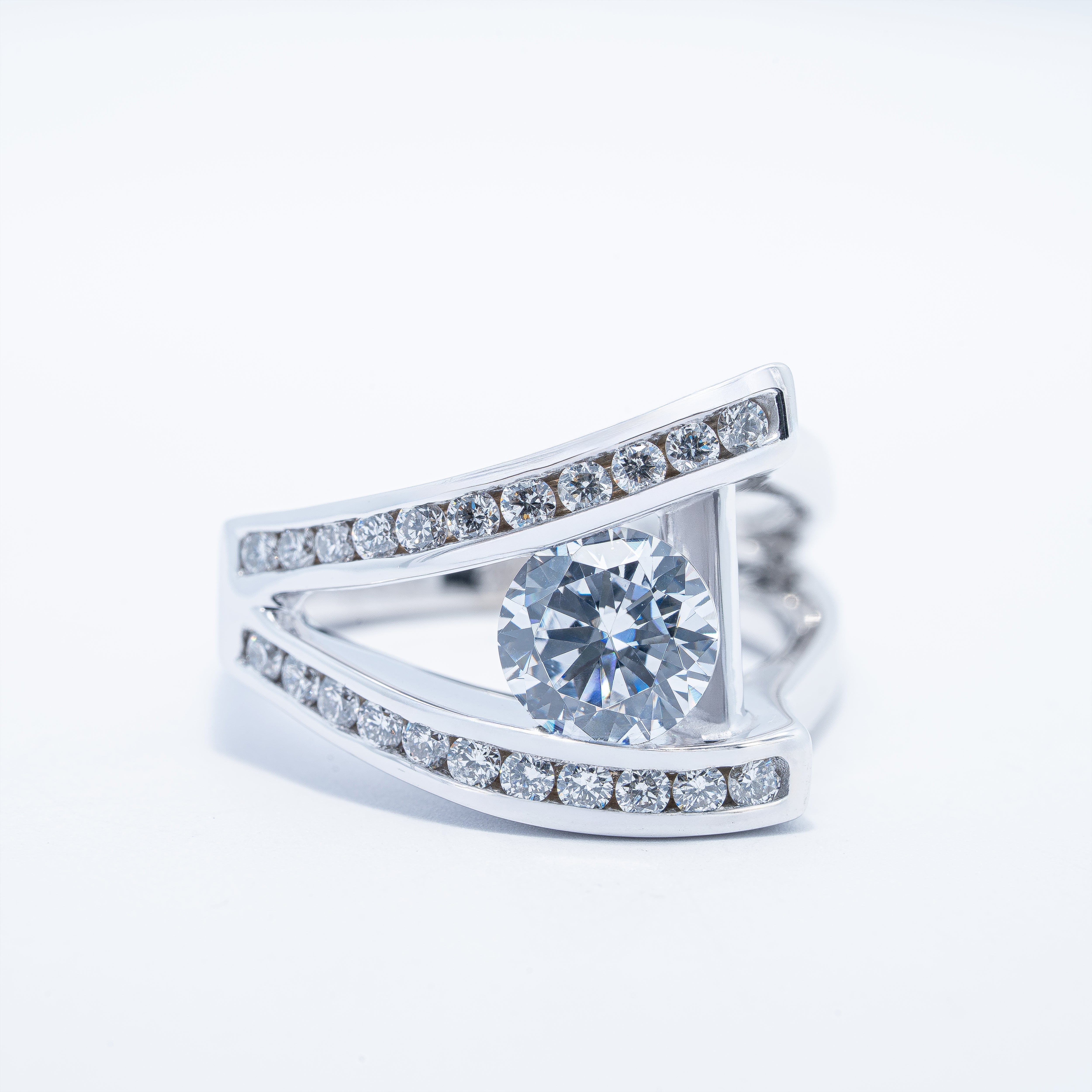 Modern Sculptural Engagement Ring