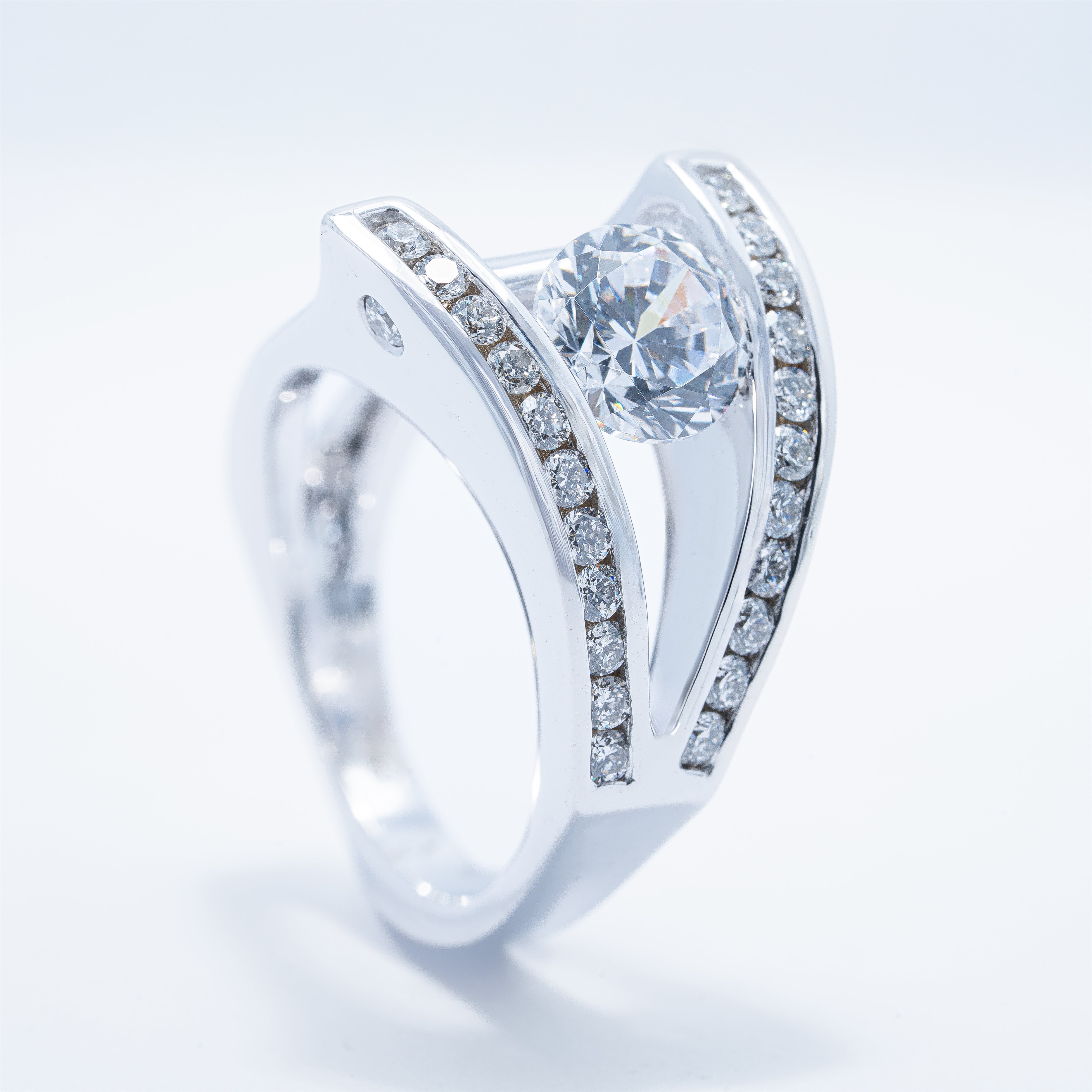 Modern Sculptural Engagement Ring