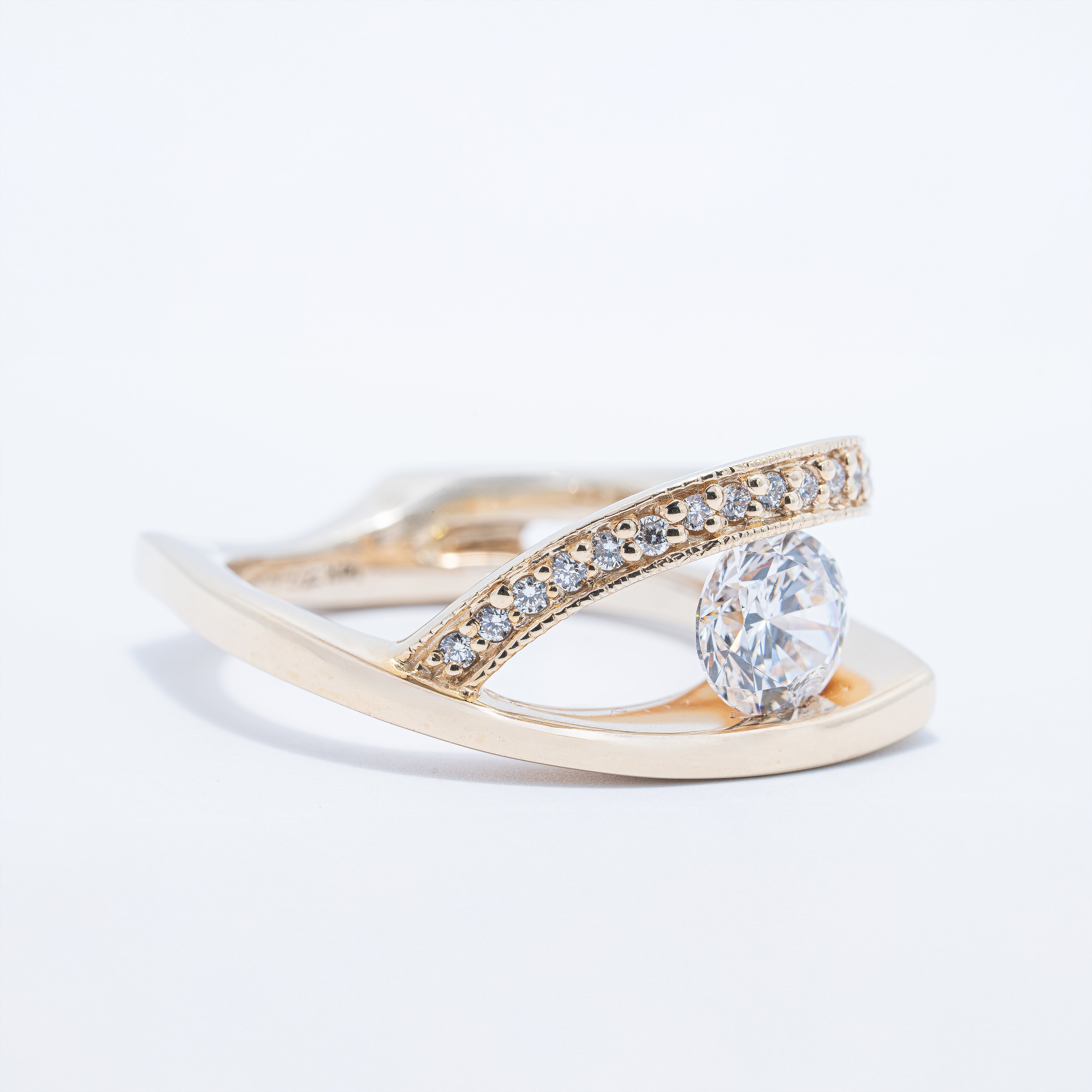 Sculptural Modern Engagement Ring