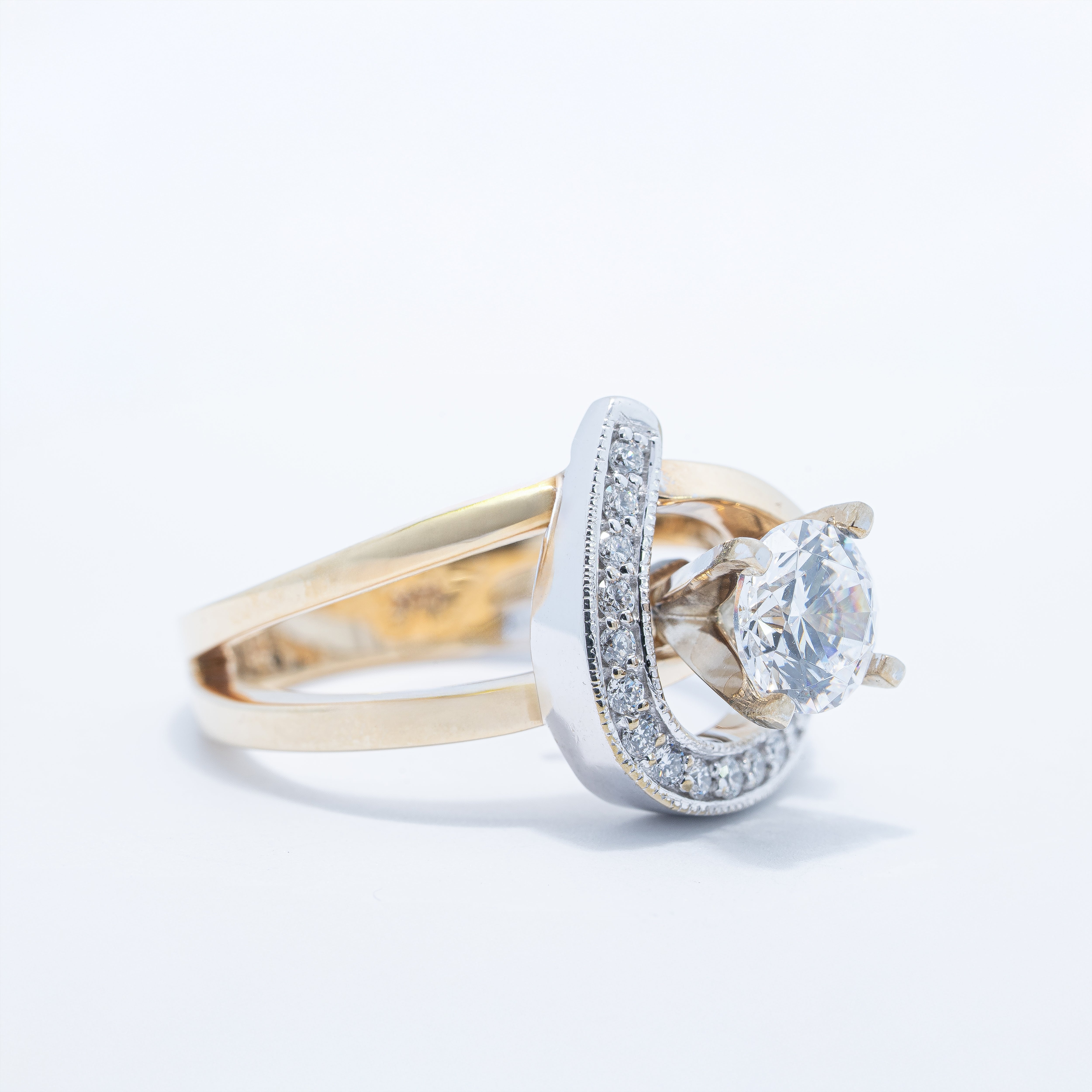 Modern Swril Engagement Ring