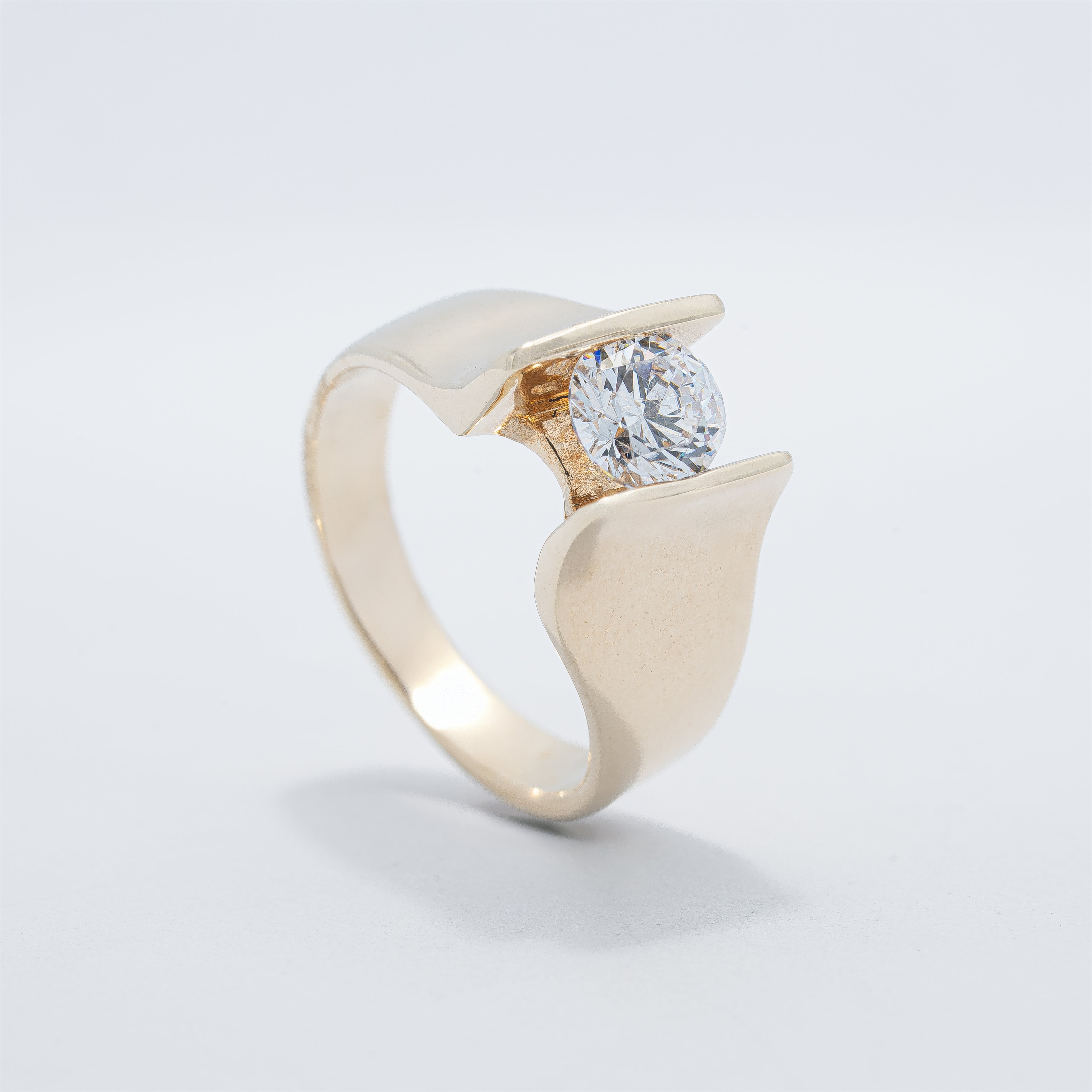Modern Channel Set Engagement Ring