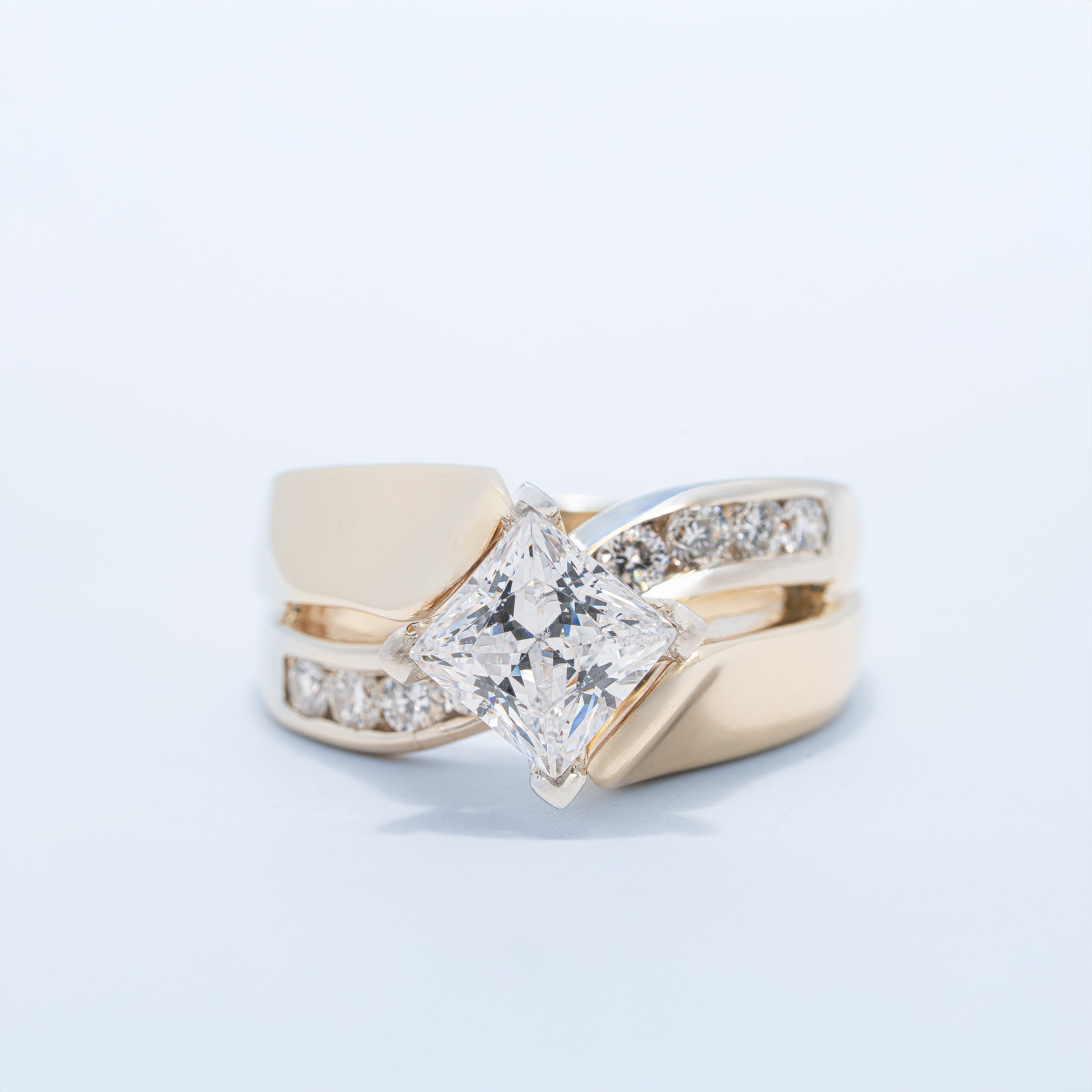 Contemporary Channel Set Engagement Ring