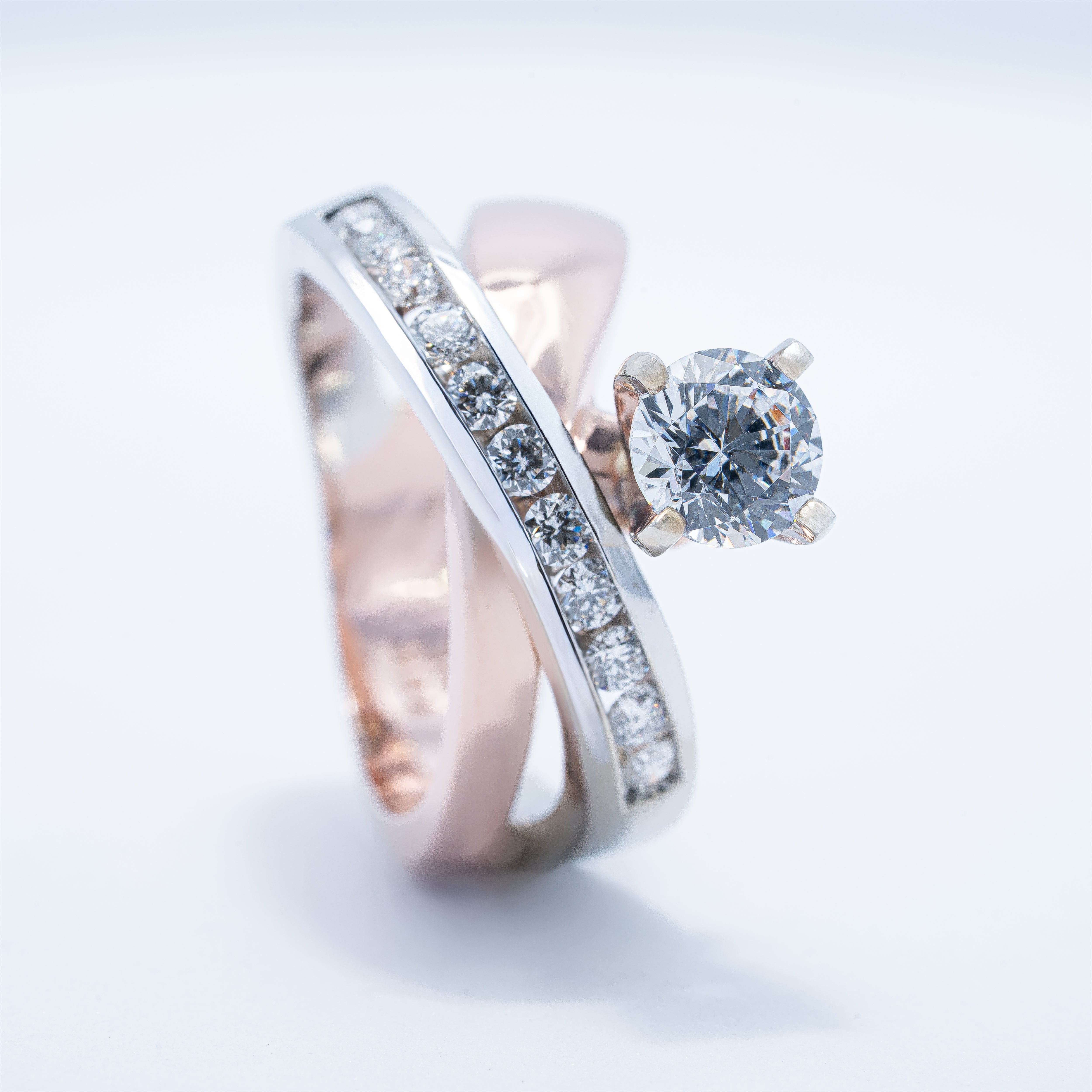 Modern Channel Set Engagement Ring
