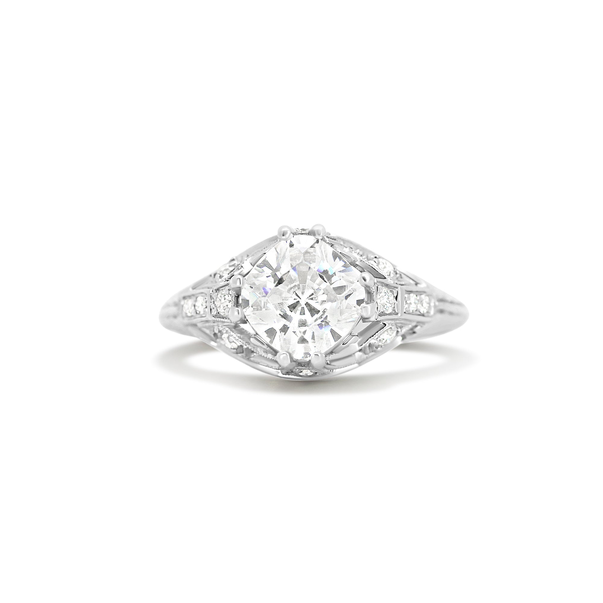 Vintage Platinum Engagement Ring