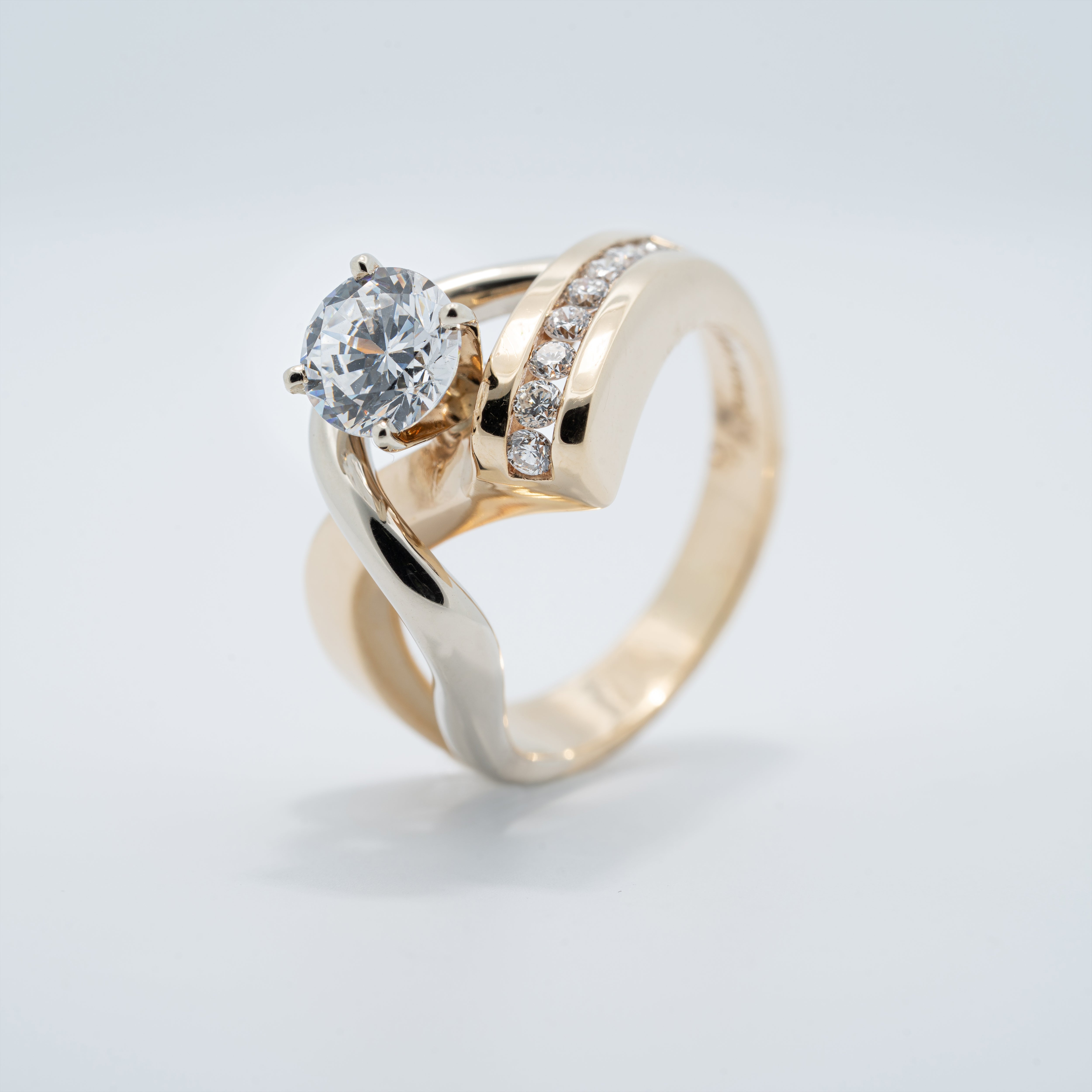 Modern Channel Style Engagement Ring