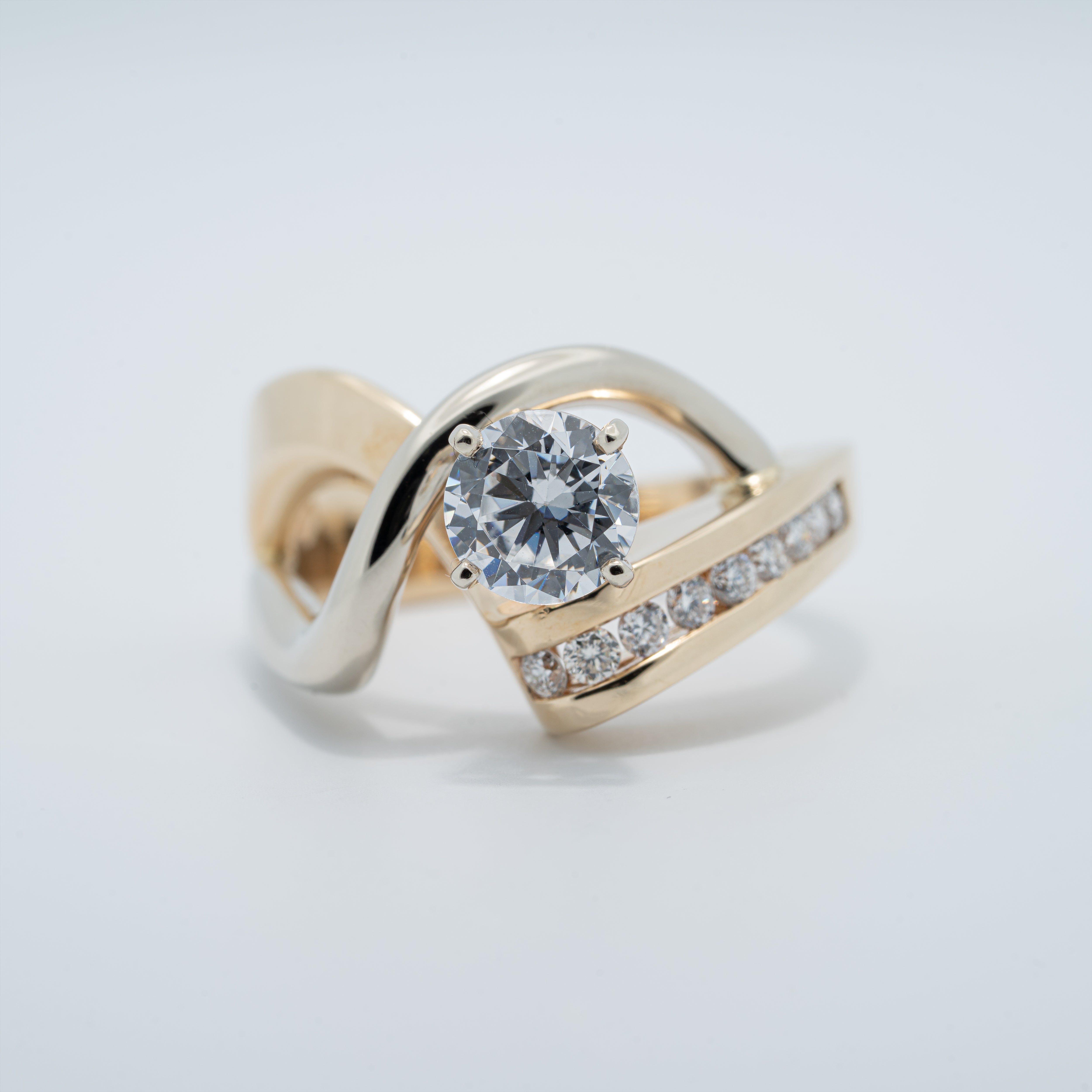 Modern Channel Style Engagement Ring