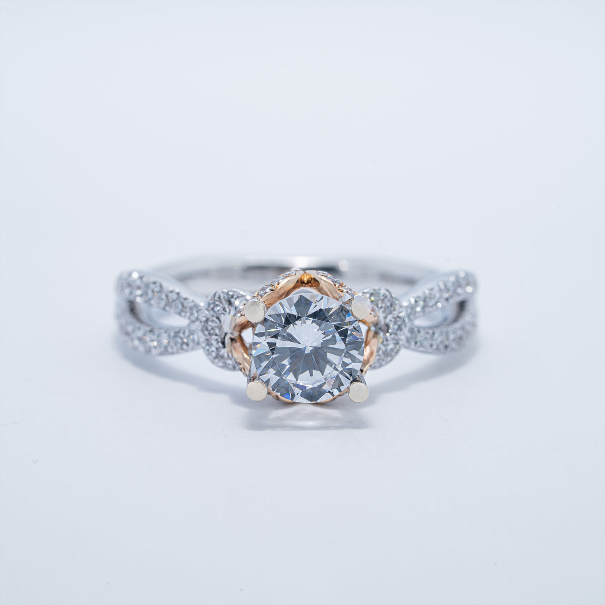 Contemporary Split Shank Engagement Ring