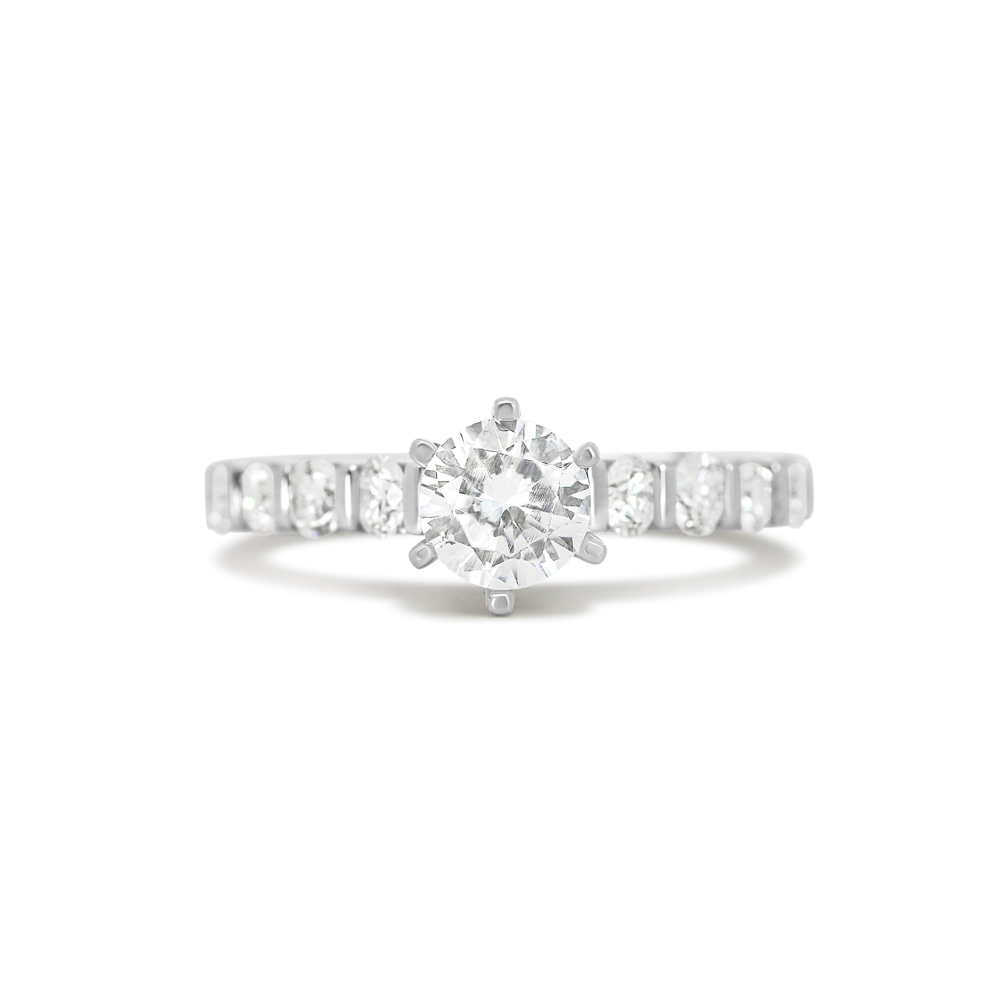 Platinum Modern Semi-Mount Engagement Ring
