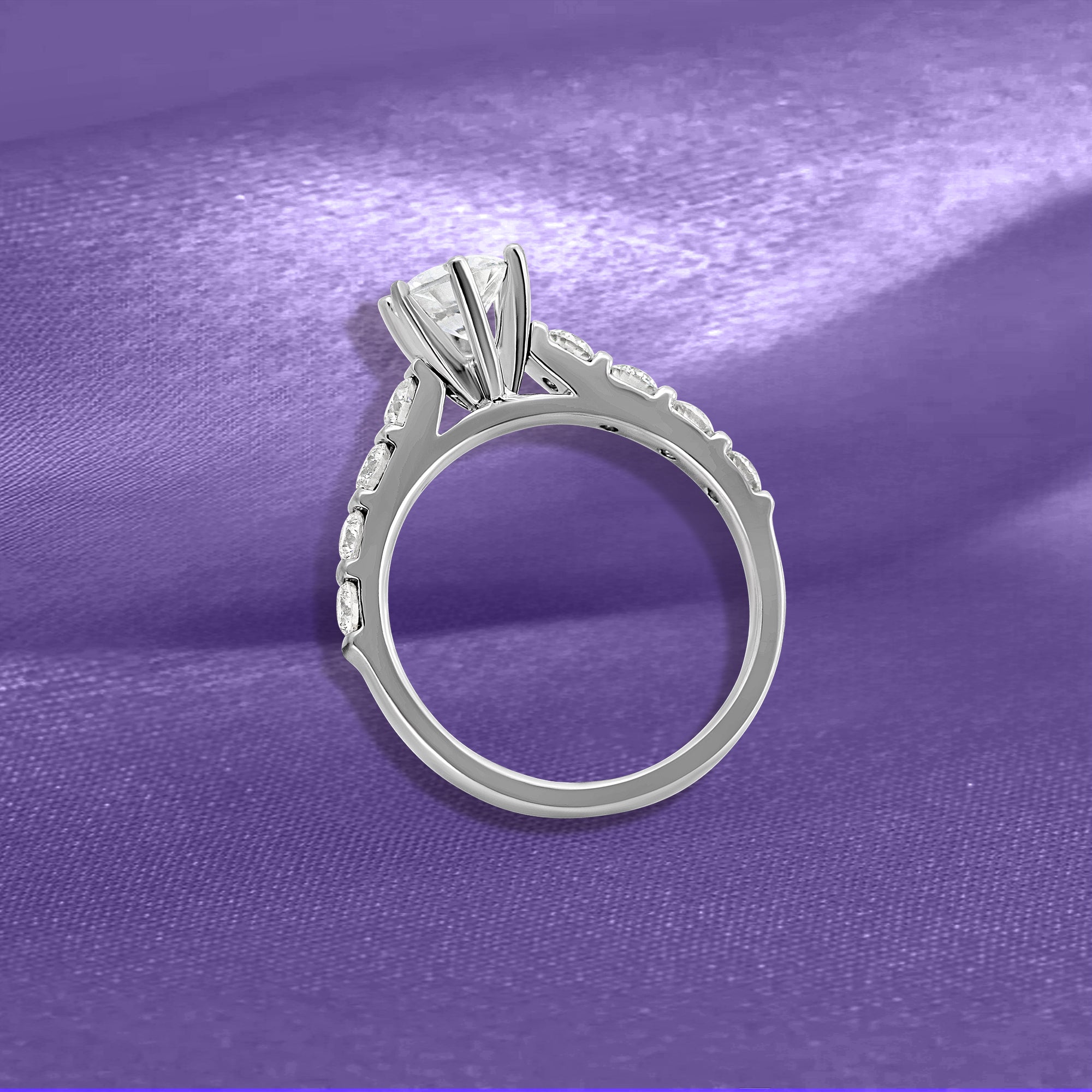 Platinum Modern Semi-Mount Engagement Ring