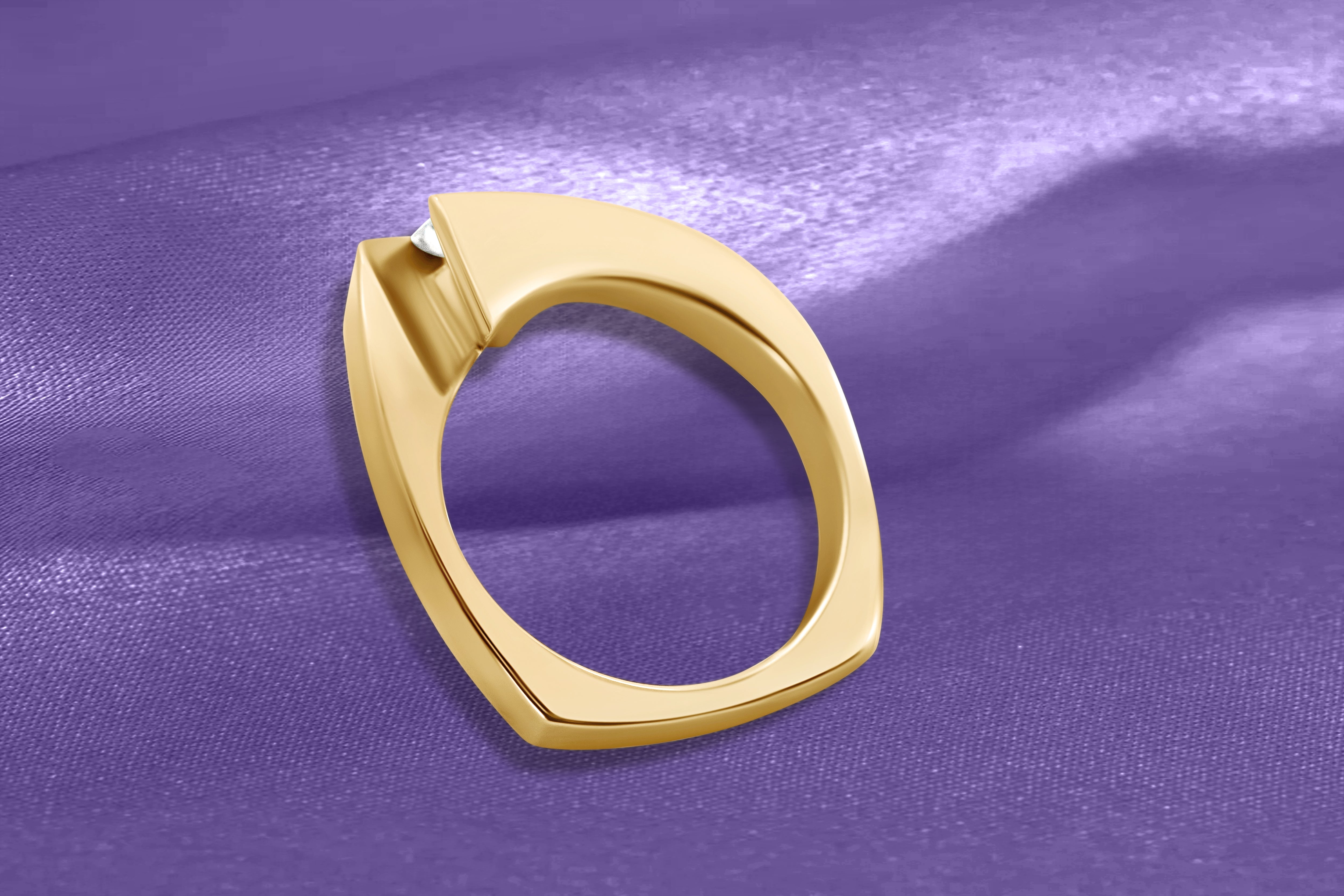 14K 0.25CT Solitaire Bypass Engagement Ring