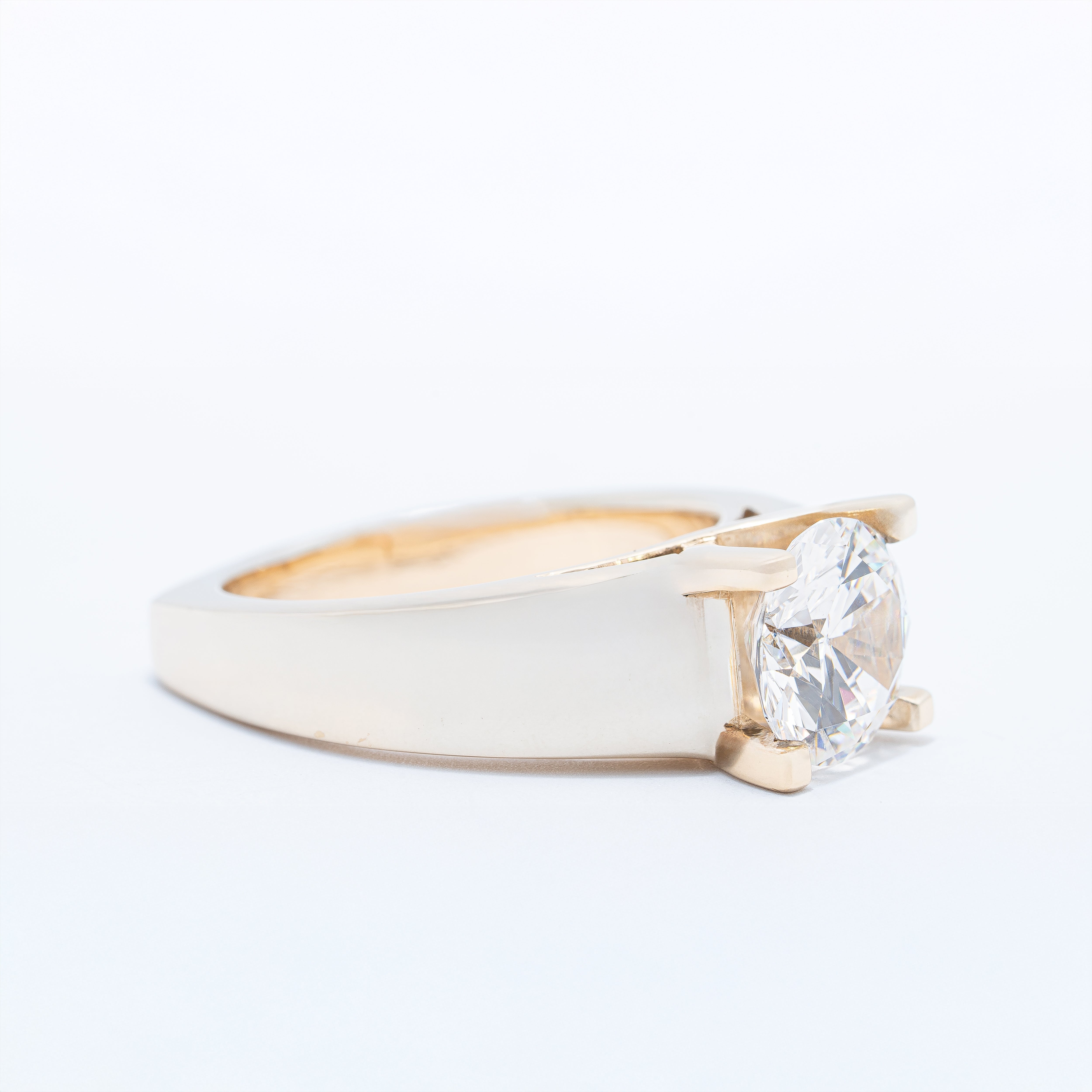 Trellis Wide Solitaire Engagement Ring