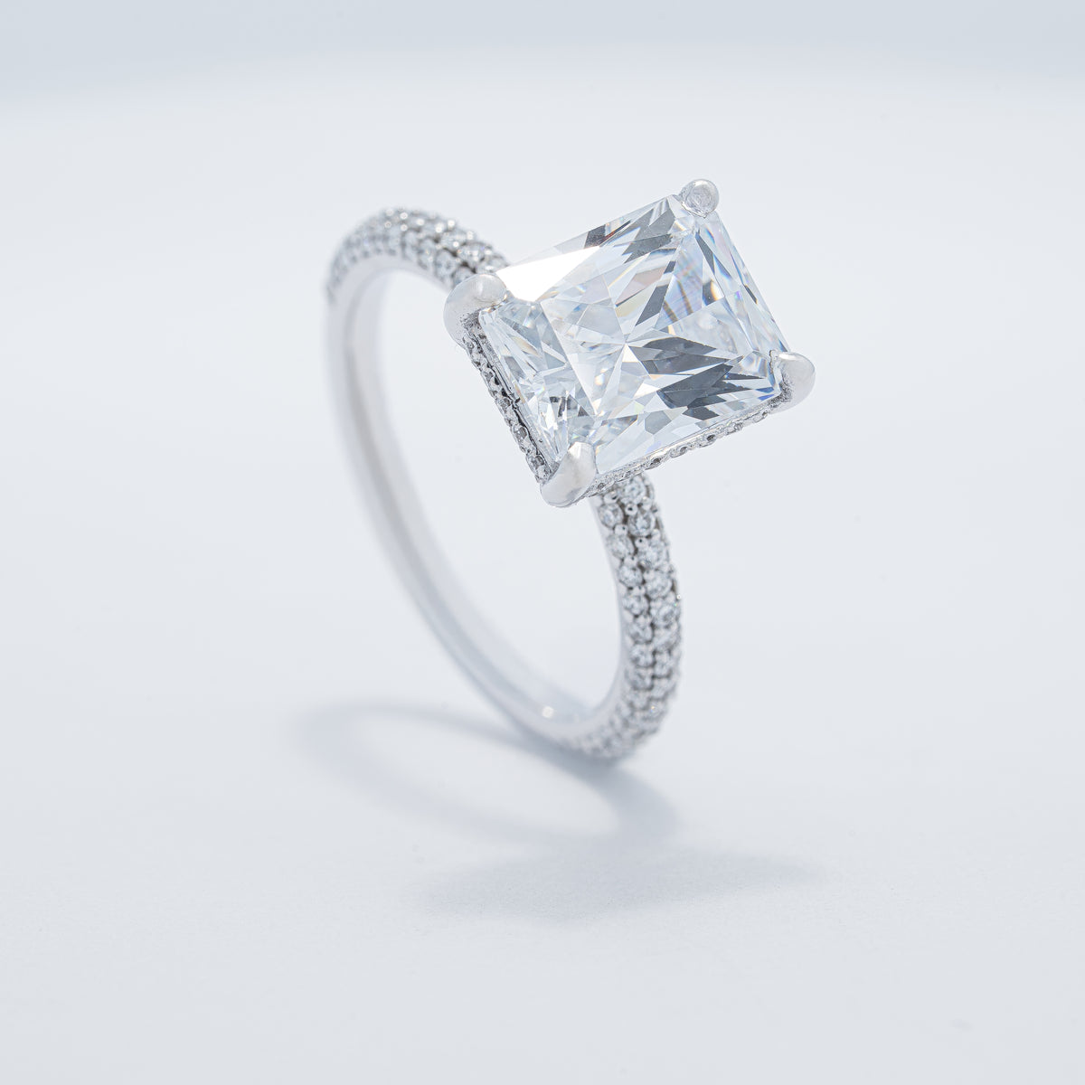 Hidden Halo Engagement Ring