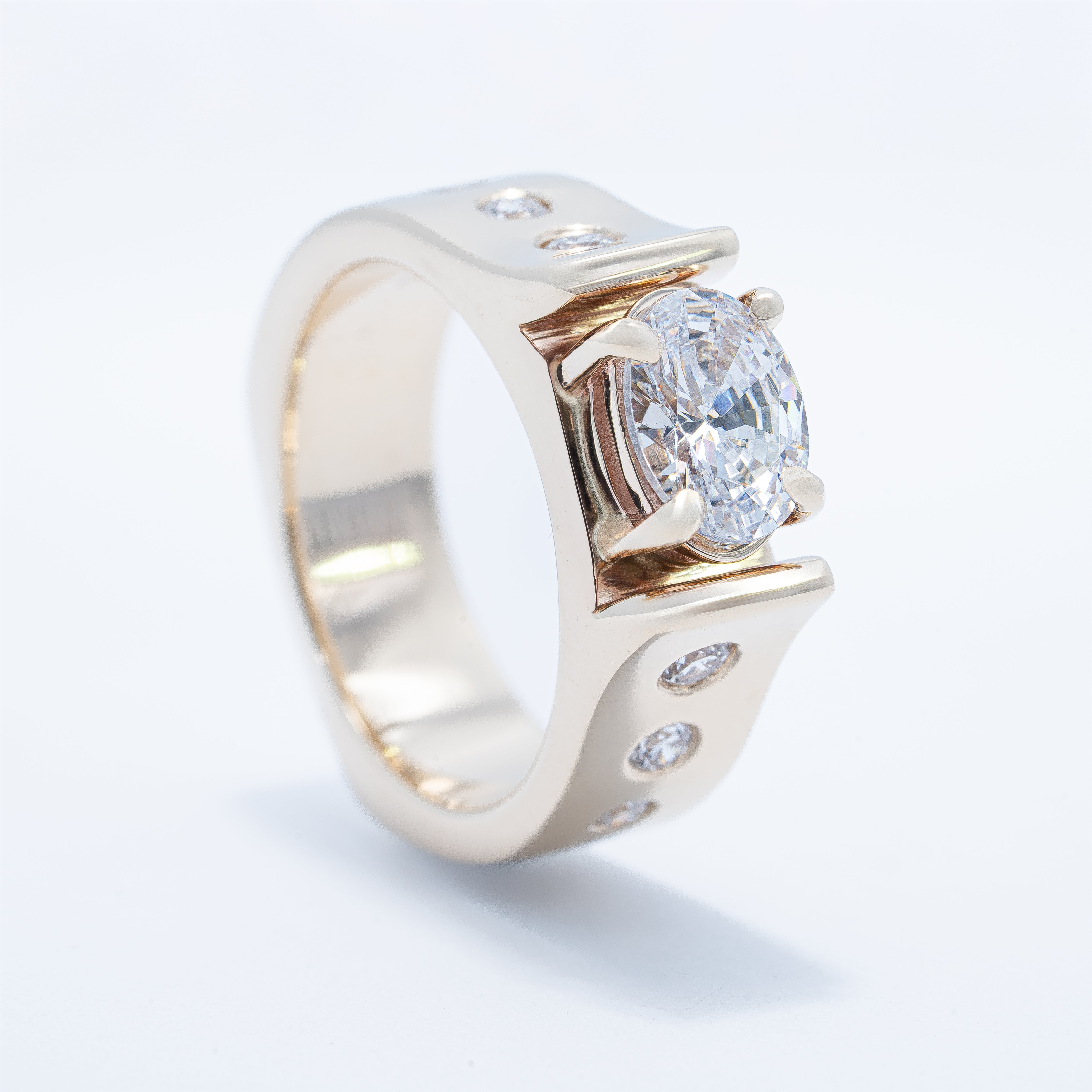 Modern Cathedral Engagement Ring