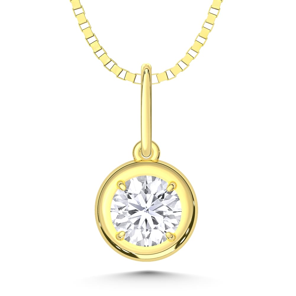 10K 0.29 Carat Lab Diamond Solitaire Pendant