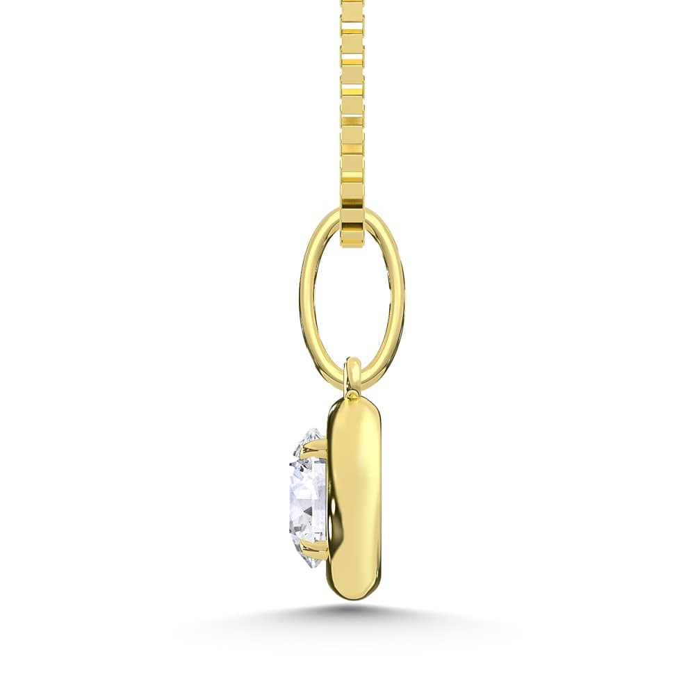 10K 0.29 Carat Lab Diamond Solitaire Pendant