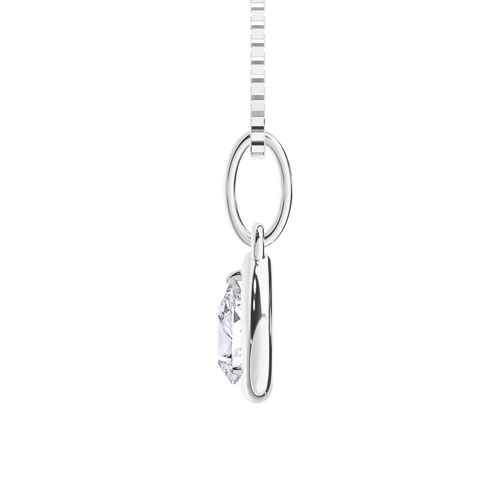 10K 0.29 Carat Pear Lab Diamond Solitaire Pendant
