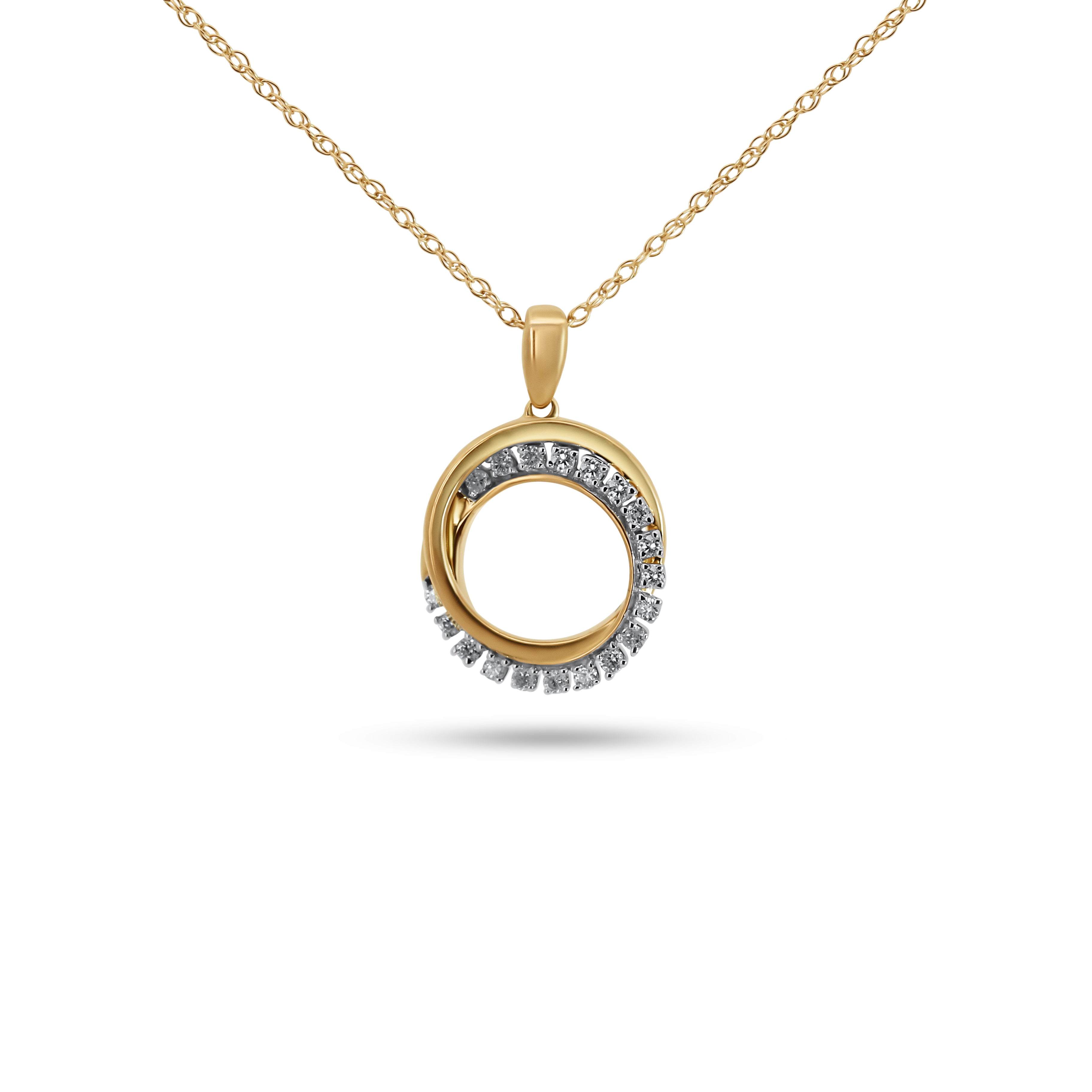Diamond Double Circle Necklace