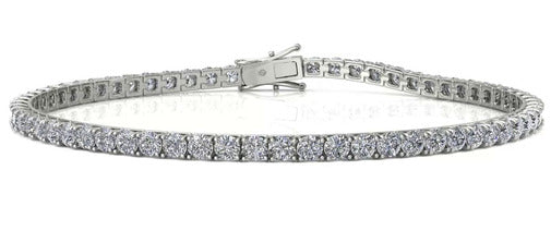 14K White Gold Tennis Bracelet with 2.29 Carats Natural Diamonds