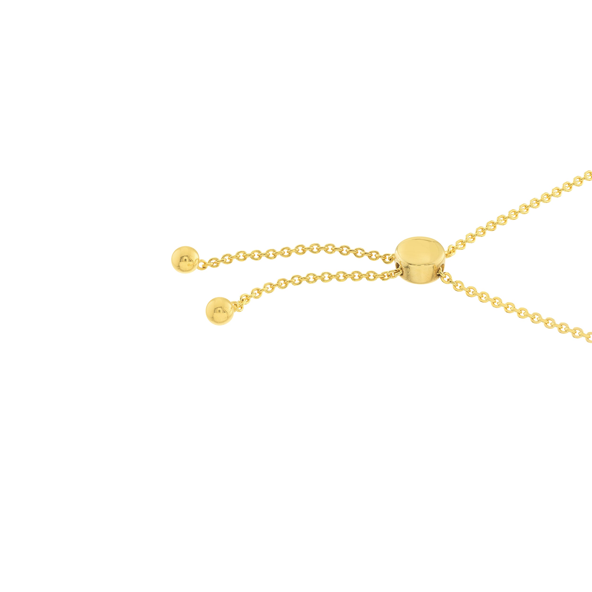 14K Yellow Gold Diamond Bolo Bracelet | 0.10CT Bezel-Set Diamond Bracelet