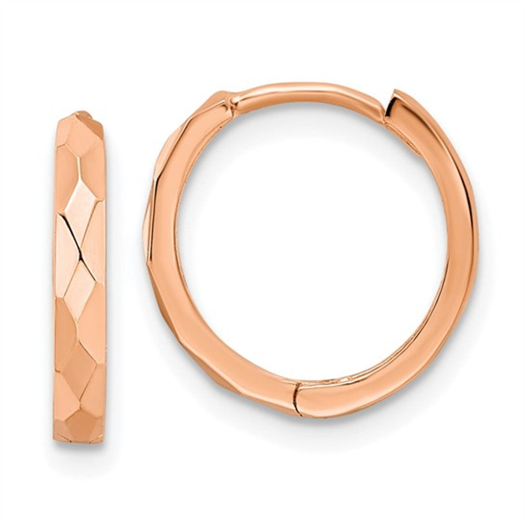 Modern Textured Hoop Earrings