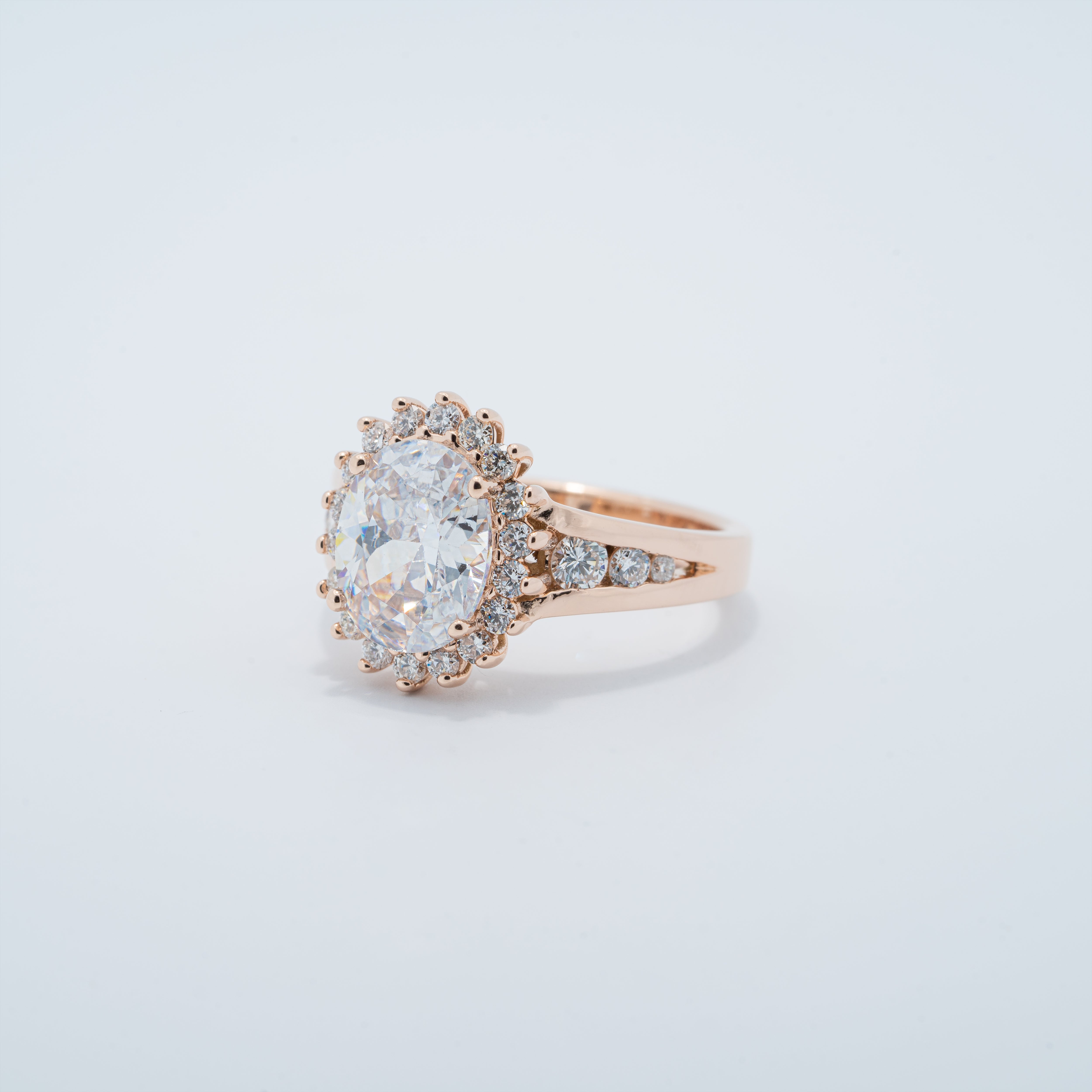 Oval Halo Engagement Ring