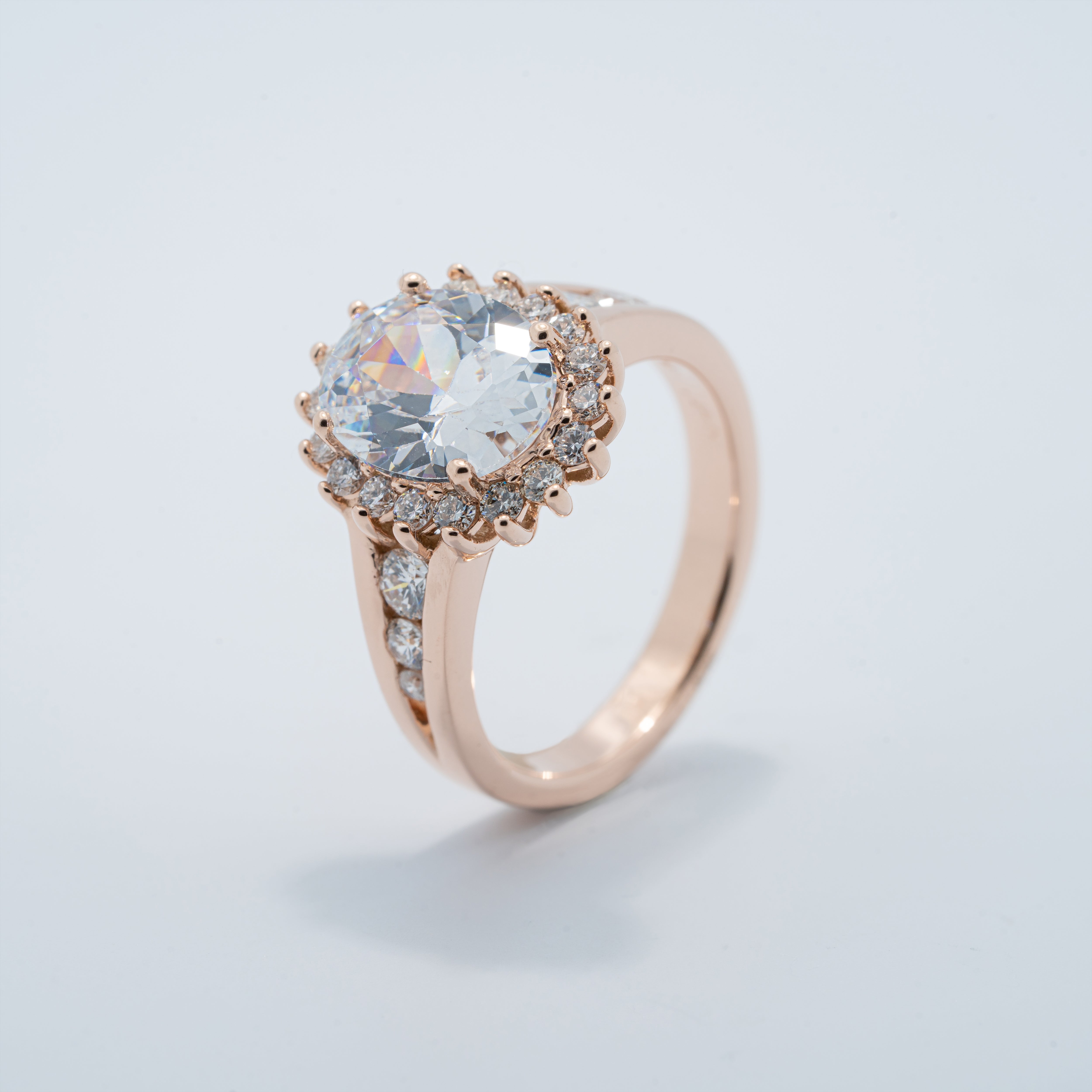 Oval Halo Engagement Ring