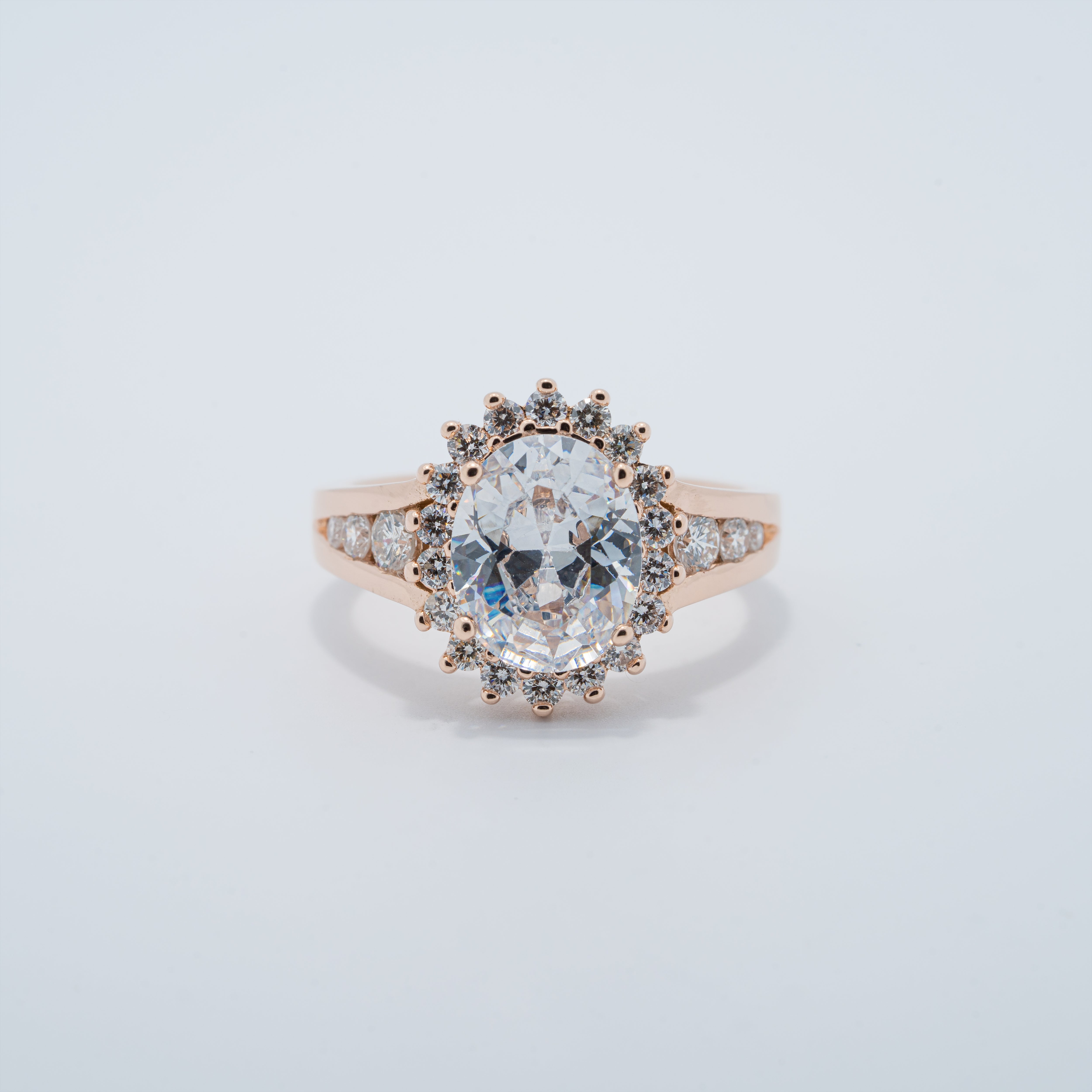 Oval Halo Engagement Ring