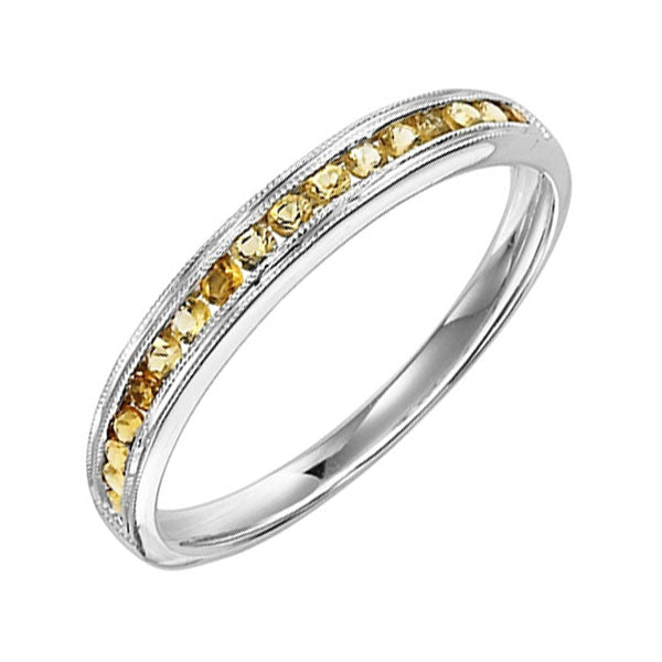 14K Citrine Channel Band
